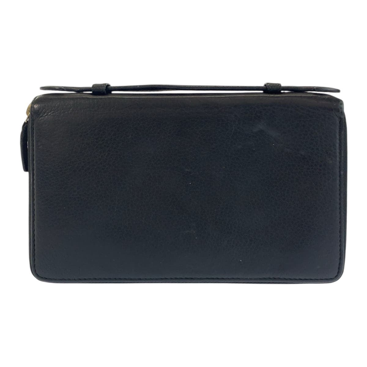22195
GUCCI グッチ ソーホー ブラック 黒 ゴールド金具 レザー 306118 長財布 オーガナイザー トラベルドキュメントケース メンズ AB