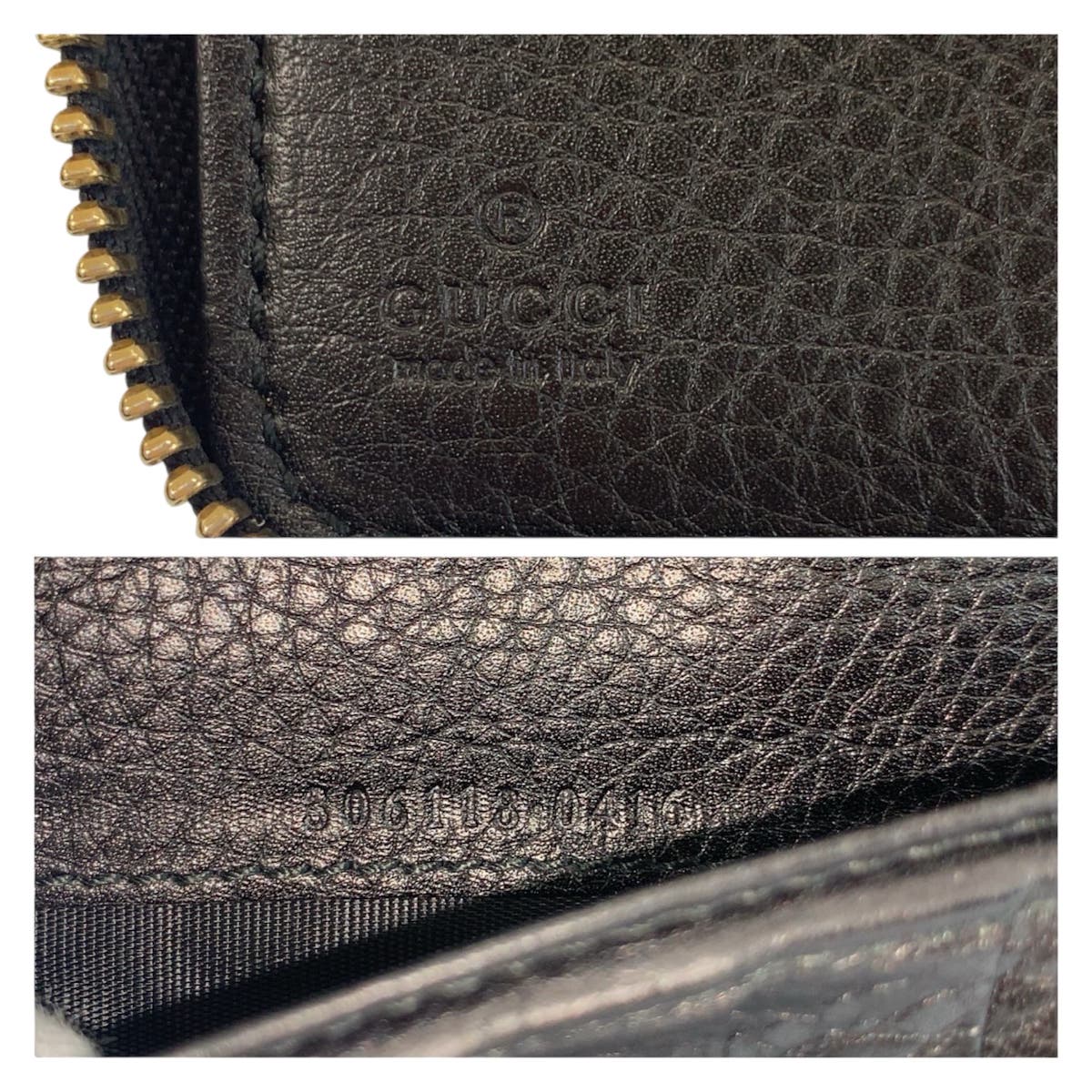 22195
GUCCI グッチ ソーホー ブラック 黒 ゴールド金具 レザー 306118 長財布 オーガナイザー トラベルドキュメントケース メンズ AB