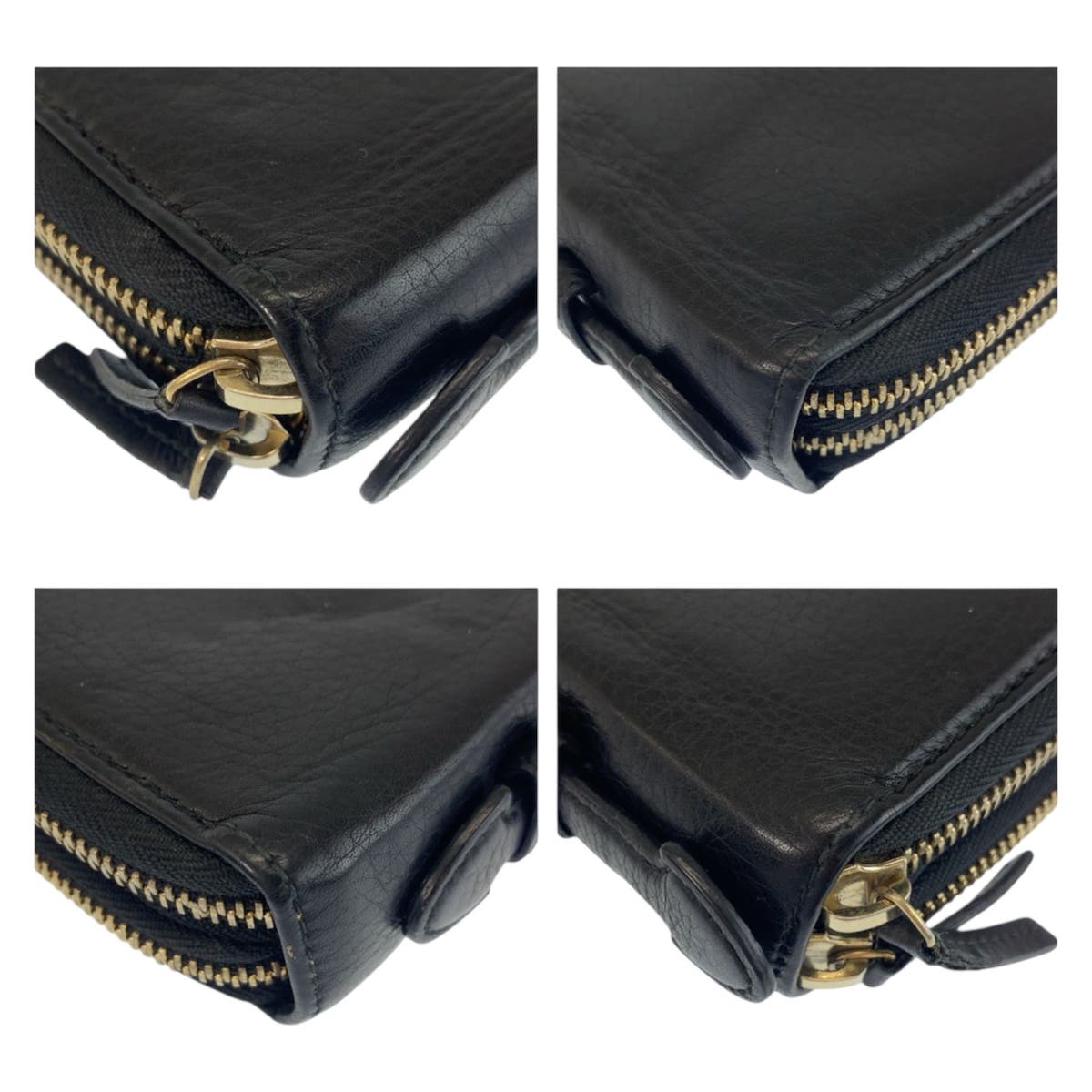 22195
GUCCI グッチ ソーホー ブラック 黒 ゴールド金具 レザー 306118 長財布 オーガナイザー トラベルドキュメントケース メンズ AB