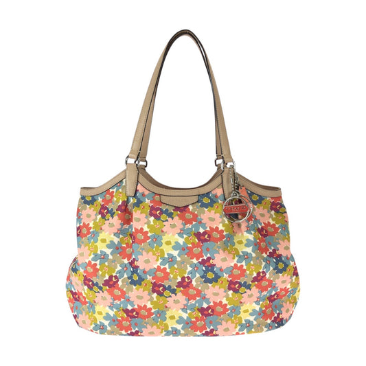 22197
COACH コーチ 花柄 ベージュ ブラウン マルチカラー ナイロン / レザー M1373-F28931 ハンドバッグ トートバッグ レディース ABP7