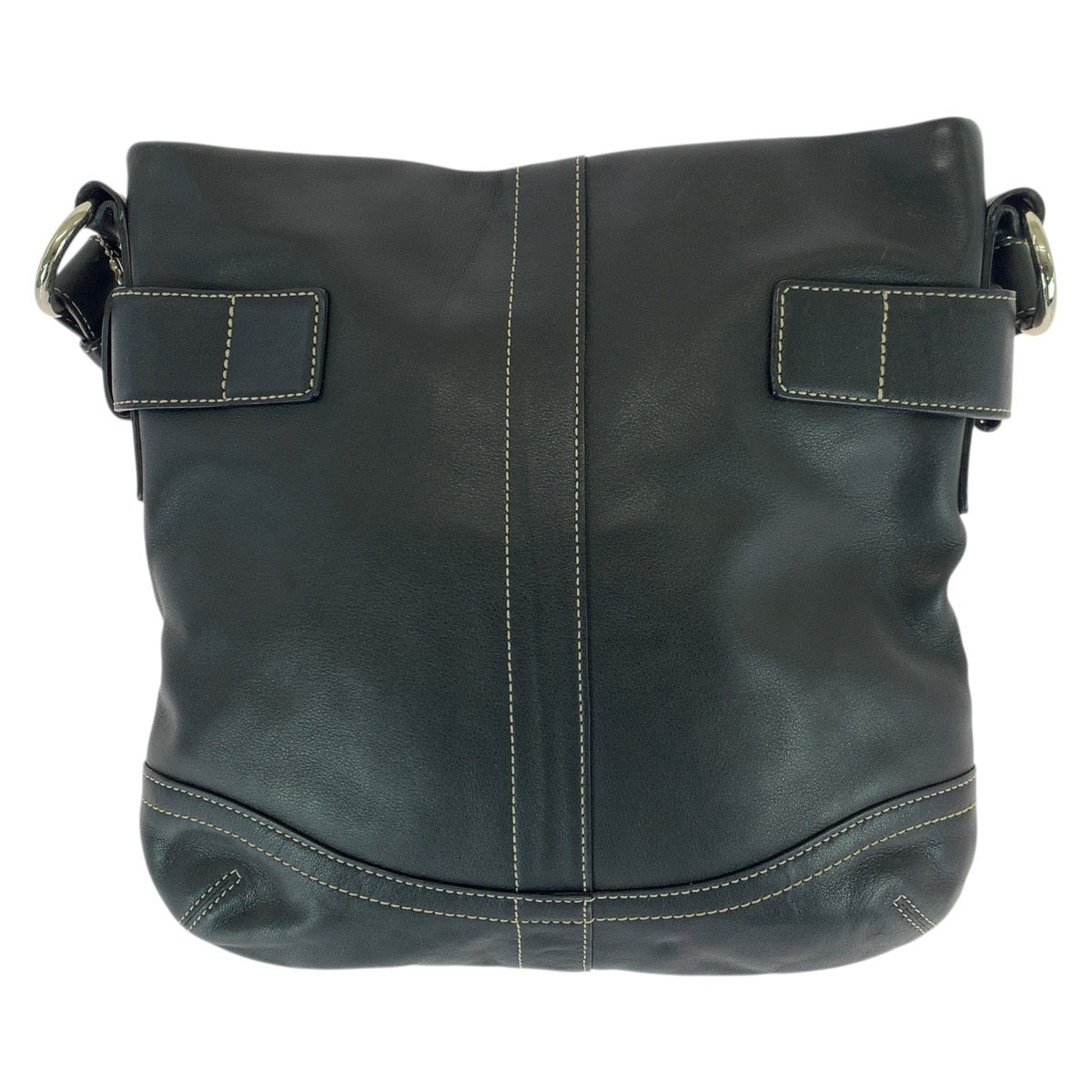 22198
COACH Soho Black Leather Silver Hardware 1452 Shoulder Bag Unisex Women's ABP7