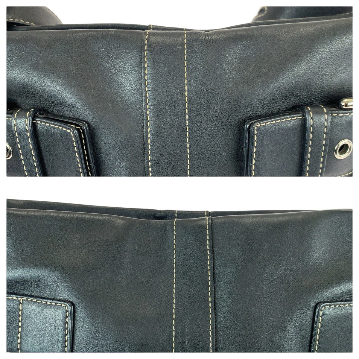 22198
COACH Soho Black Leather Silver Hardware 1452 Shoulder Bag Unisex Women's ABP7