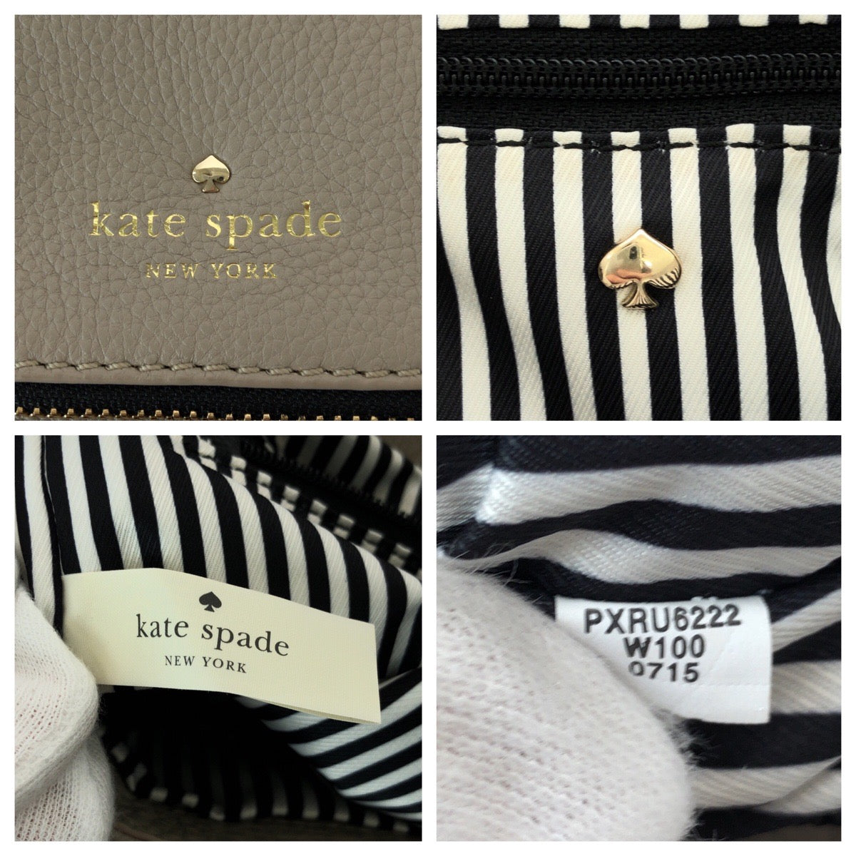 22199
Kate Spade ケイトスペード グレー シルバー金具 レザー PXRU6222 ショルダーバッグ クラッチバッグ 2WAY レディース ABP7