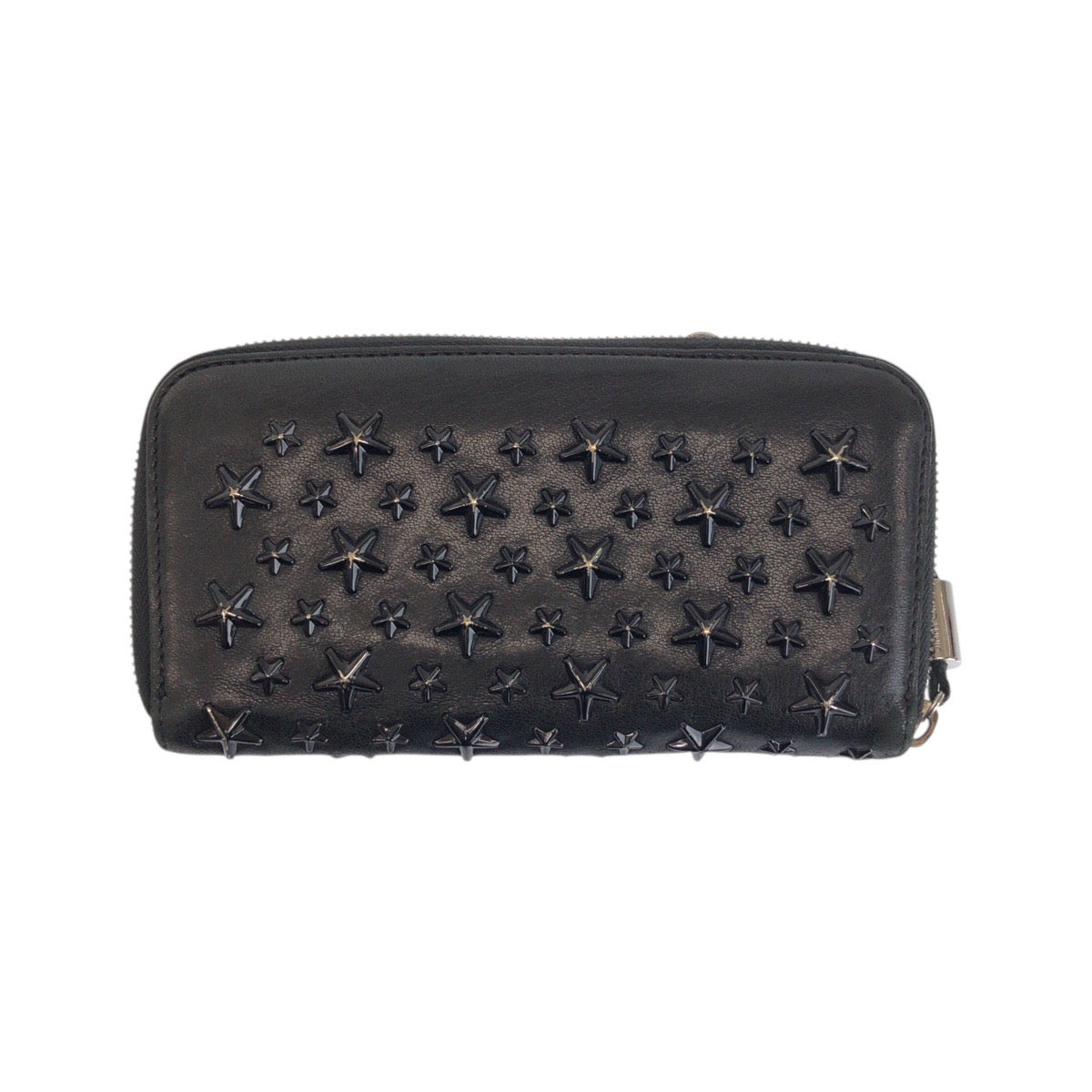 22207
JIMMY CHOO ジミーチュウ スタースタッズ ブラック 黒 シルバー金具 レザー 4BVZ0M 長財布 ロングウォレット レディース AB7
