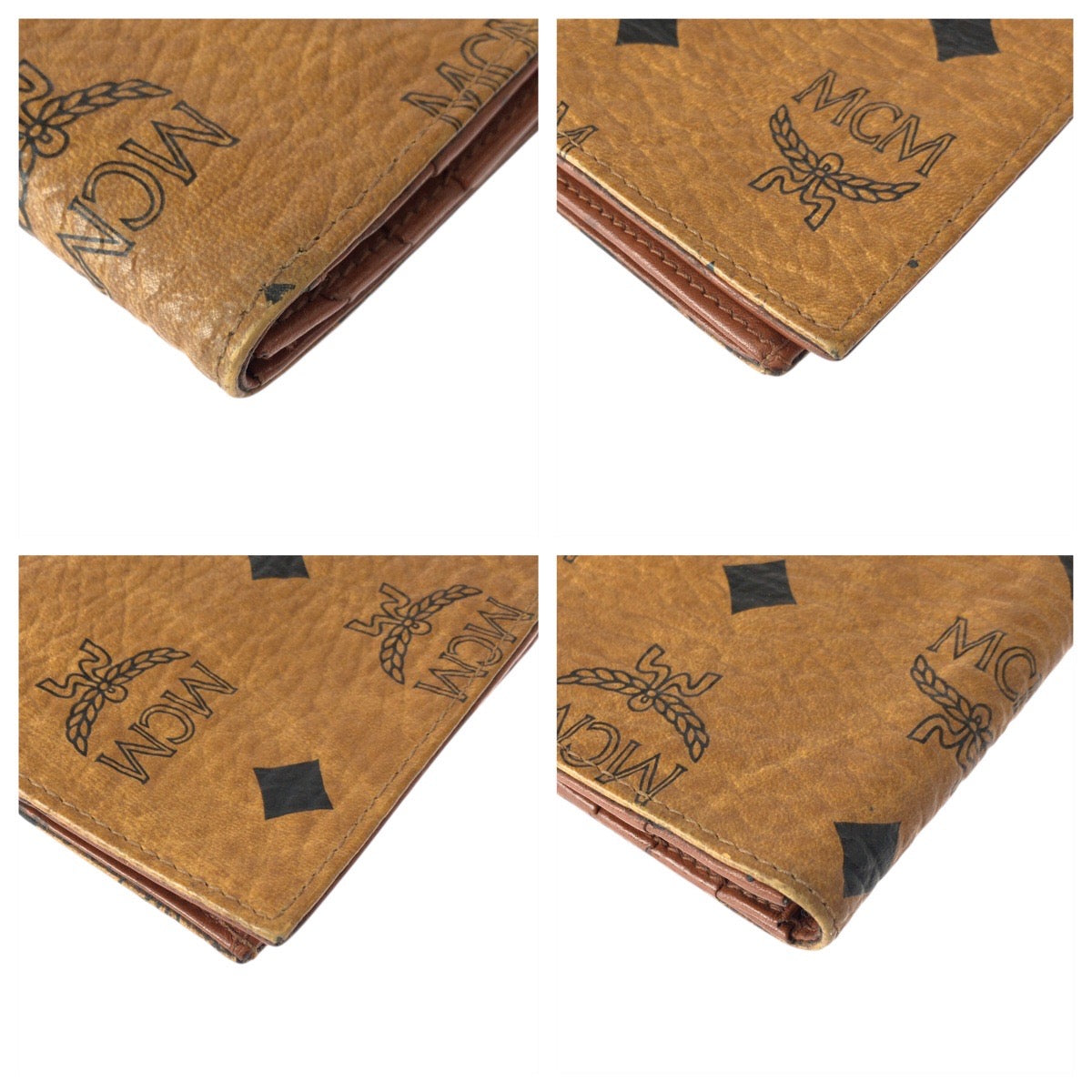 22213
MCM エム シー エム ヴィンテージ ヴィセトス ベージュ キャメル ゴールド金具 レザー 長財布 ロングウォレット メンズ AB4