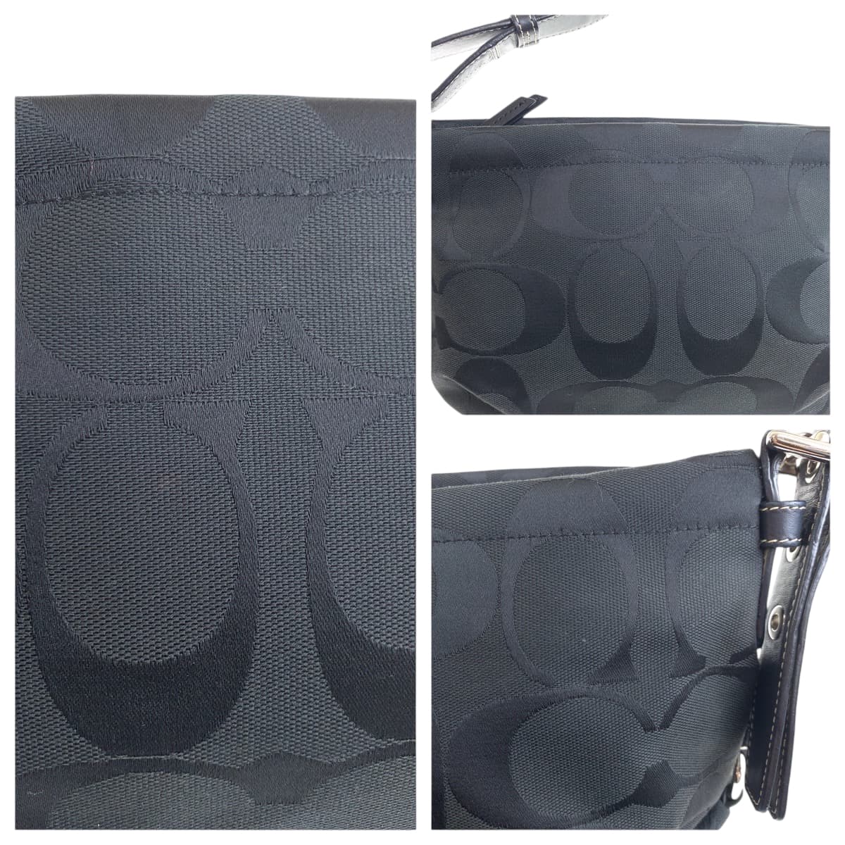 22217
COACH Signature Black Canvas / Leather F15068 Shoulder Bag Handbag Women's ABP7