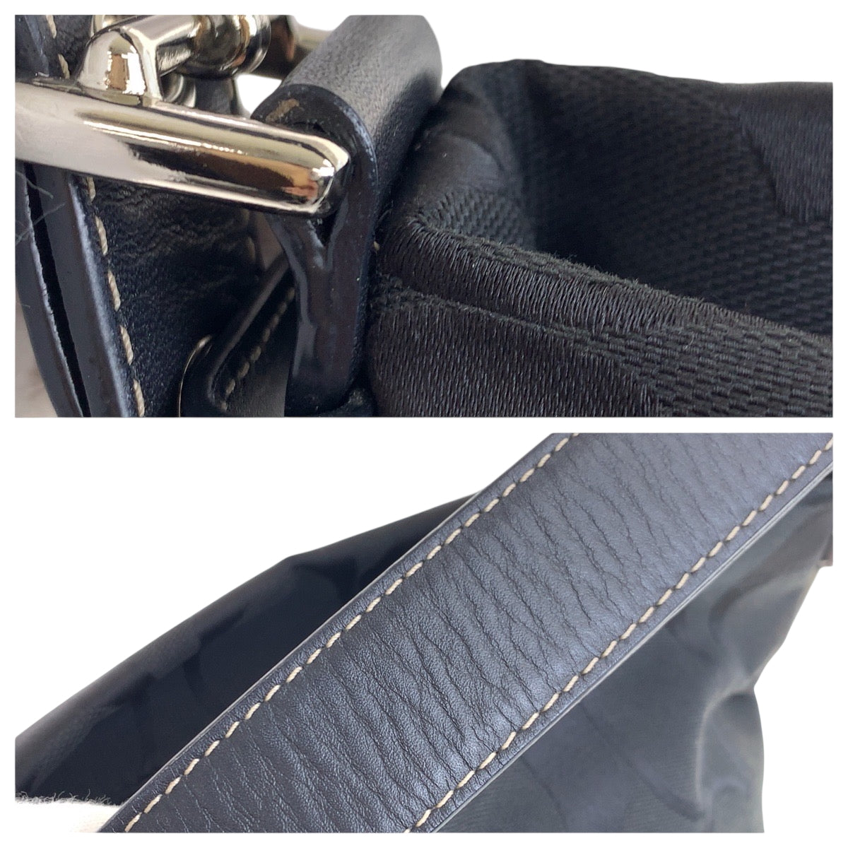 22217
COACH Signature Black Canvas / Leather F15068 Shoulder Bag Handbag Women's ABP7