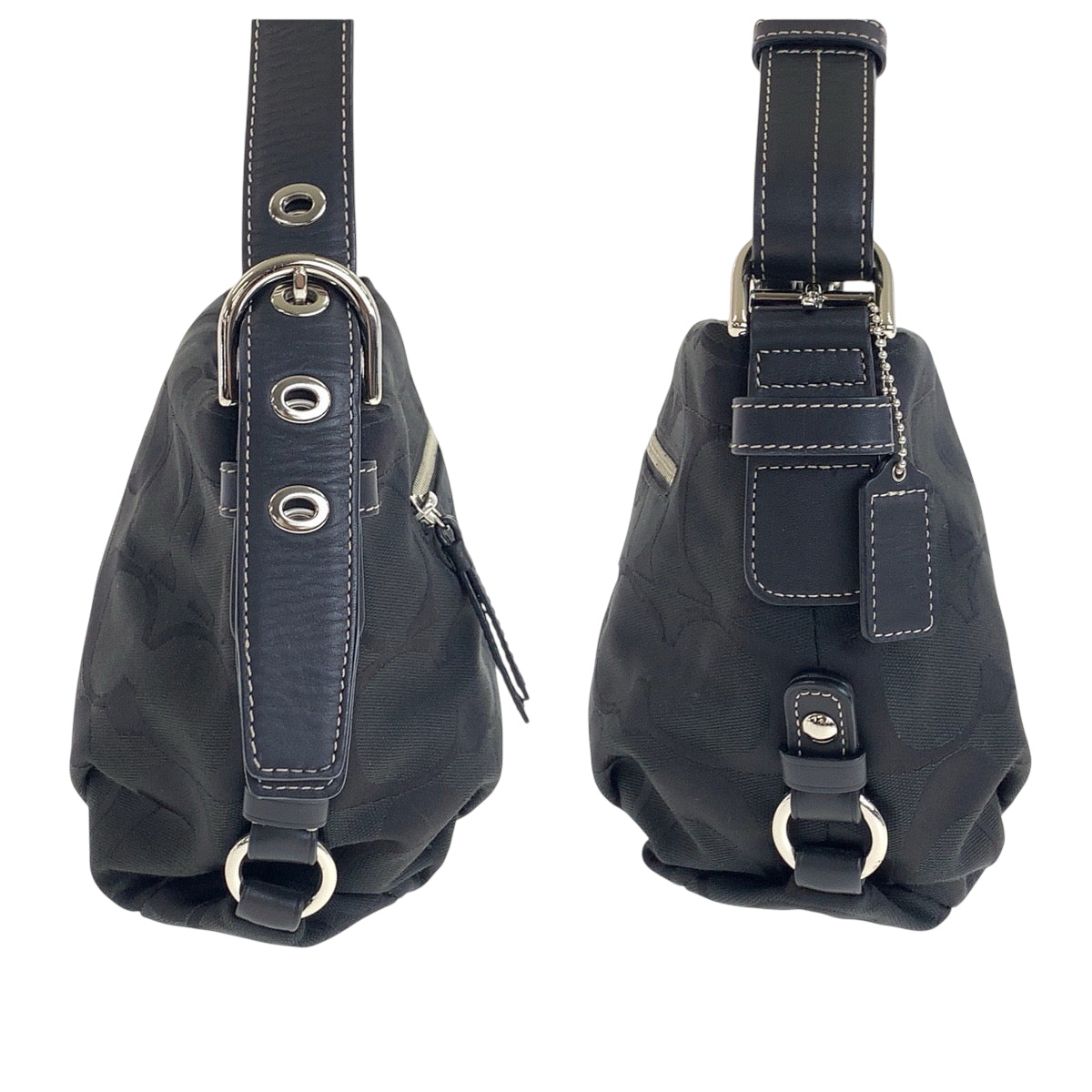 22217
COACH Signature Black Canvas / Leather F15068 Shoulder Bag Handbag Women's ABP7