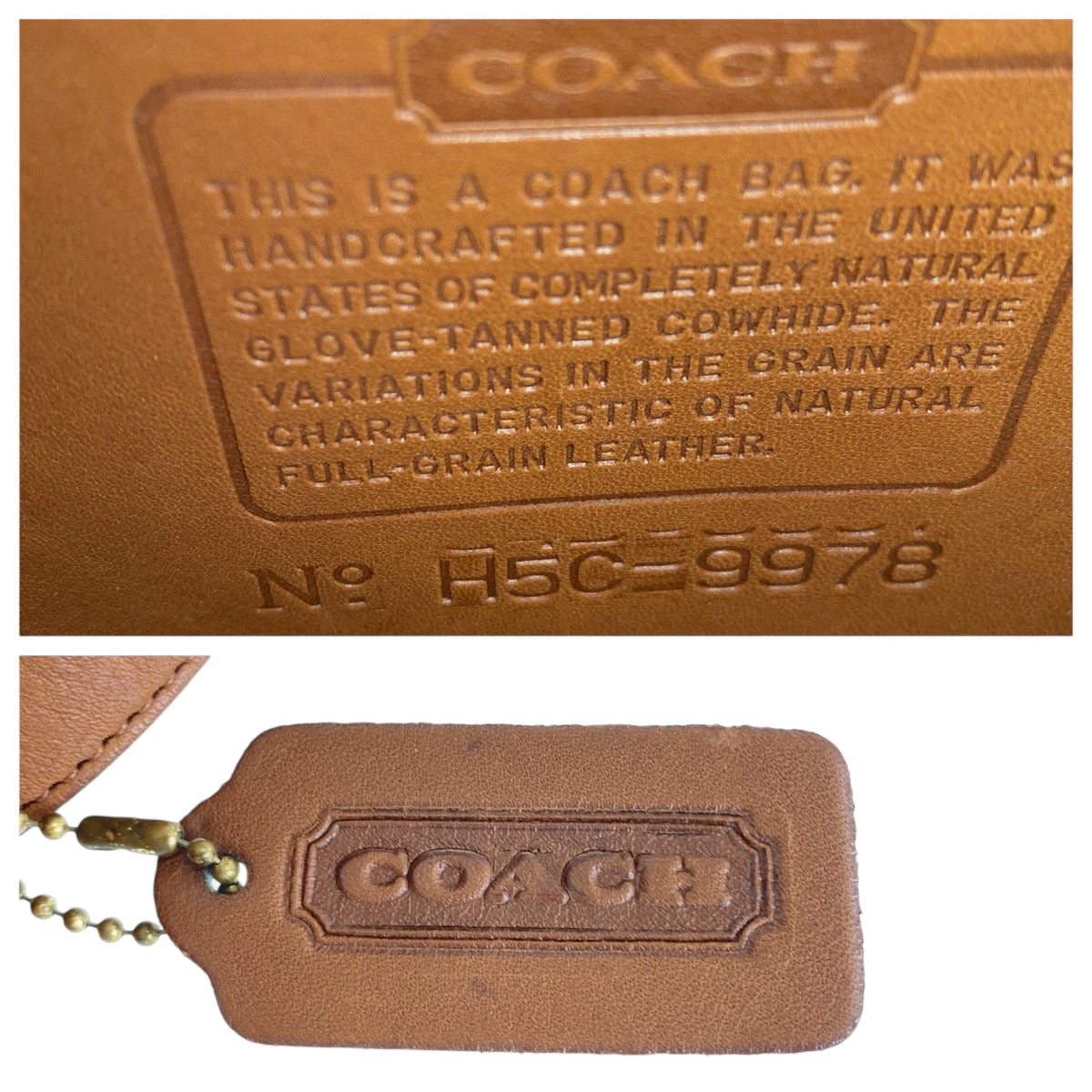 22218
COACH Vintage Old Coach Brown Camel Gold Hardware Leather 9978 Shoulder Bag Pochette Ladies ABP20