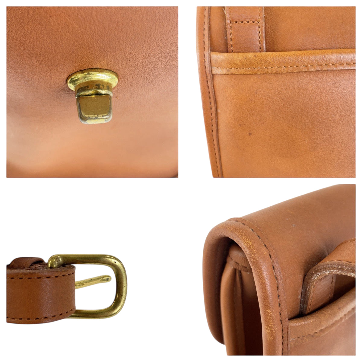 22218
COACH Vintage Old Coach Brown Camel Gold Hardware Leather 9978 Shoulder Bag Pochette Ladies ABP20