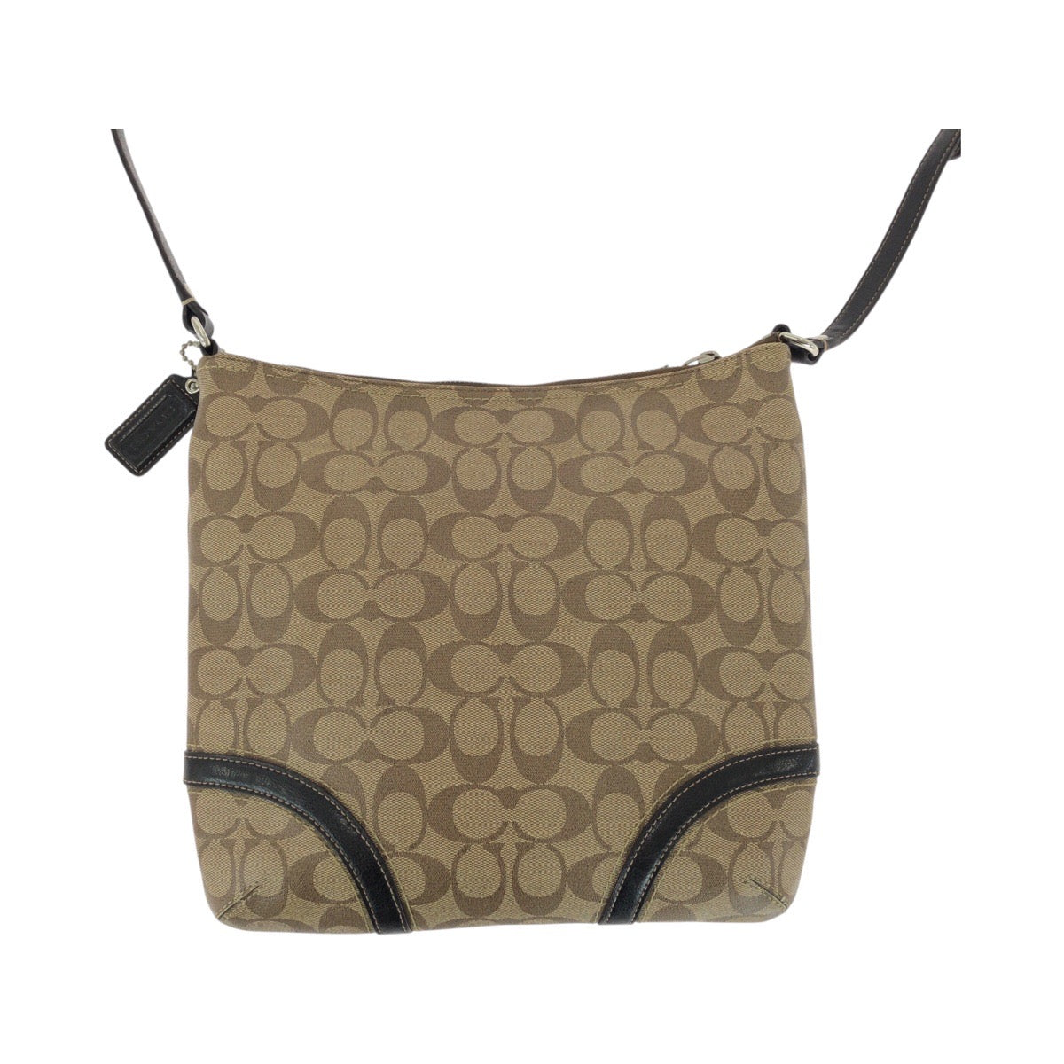 22219
COACH Signature Brown Beige Silver Hardware PVC M1194-F18926 Shoulder Bag Messenger Bag Ladies ABP8