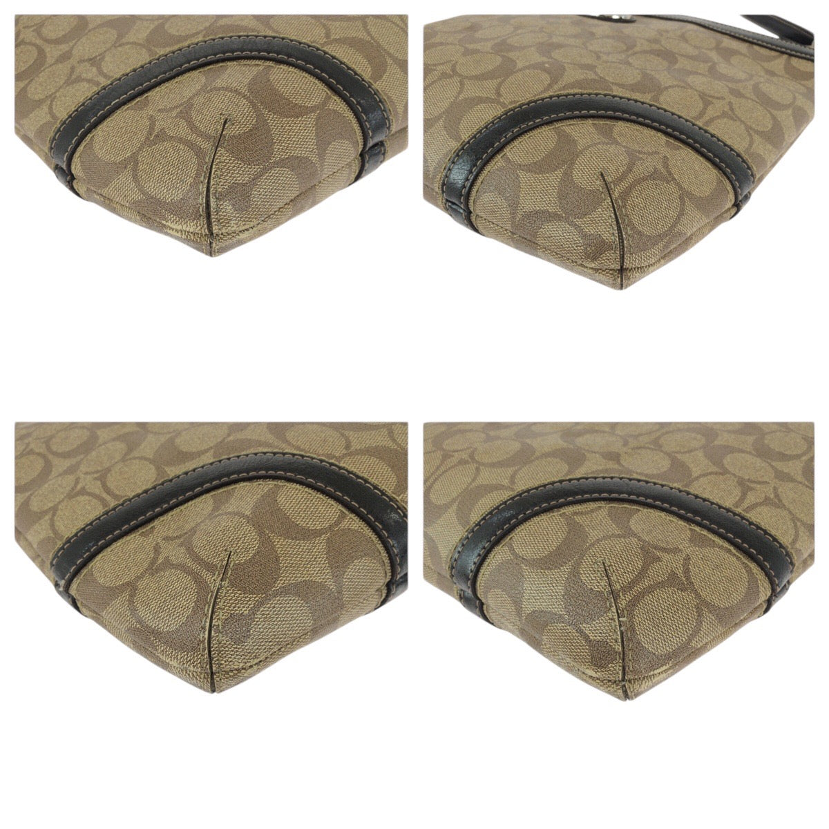 22219
COACH Signature Brown Beige Silver Hardware PVC M1194-F18926 Shoulder Bag Messenger Bag Ladies ABP8