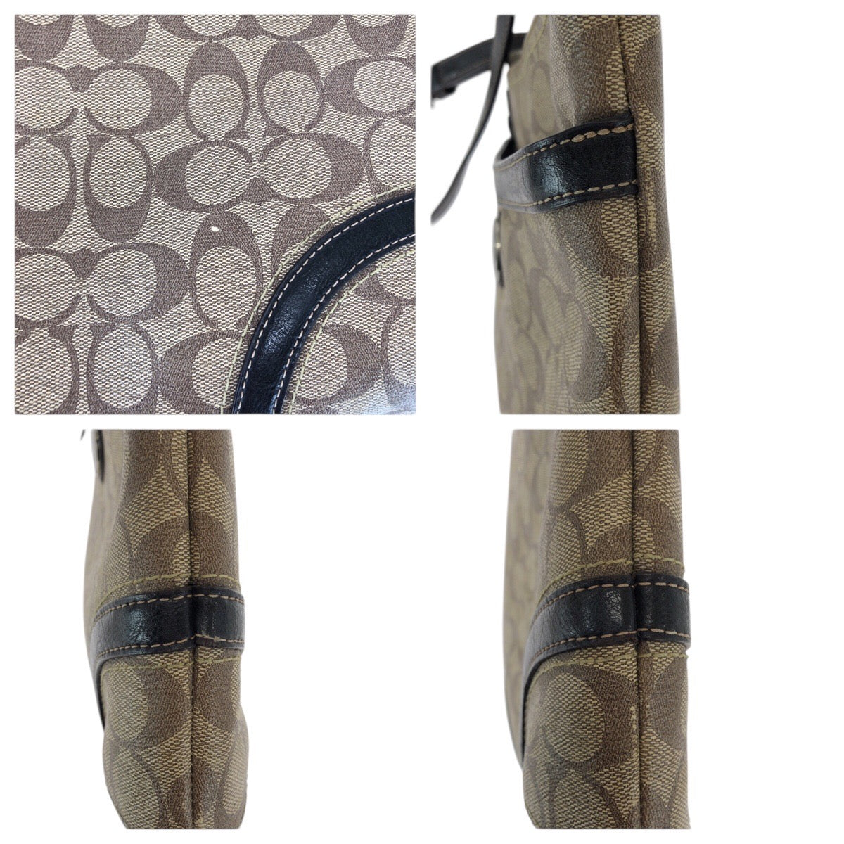 22219
COACH Signature Brown Beige Silver Hardware PVC M1194-F18926 Shoulder Bag Messenger Bag Ladies ABP8