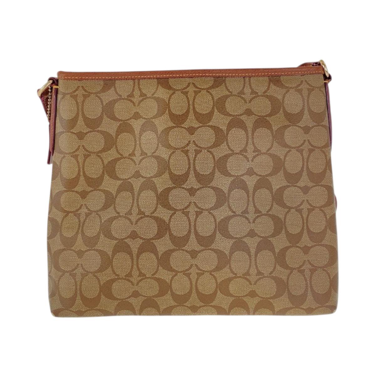 22223
COACH コーチ シグネチャー ベージュ ブラウン ゴールド金具 PVC / レザー 34938 ショルダーバッグ ポシェット レディース ABP7