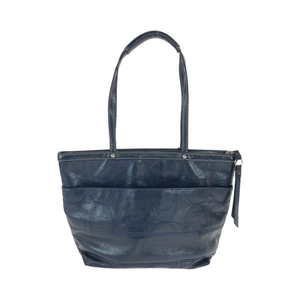 22227
COACH コーチ ビッグシグネチャー ブルー ネイビー レザー G1281-F19198 ショルダーバッグ トートバッグ レディース AB6