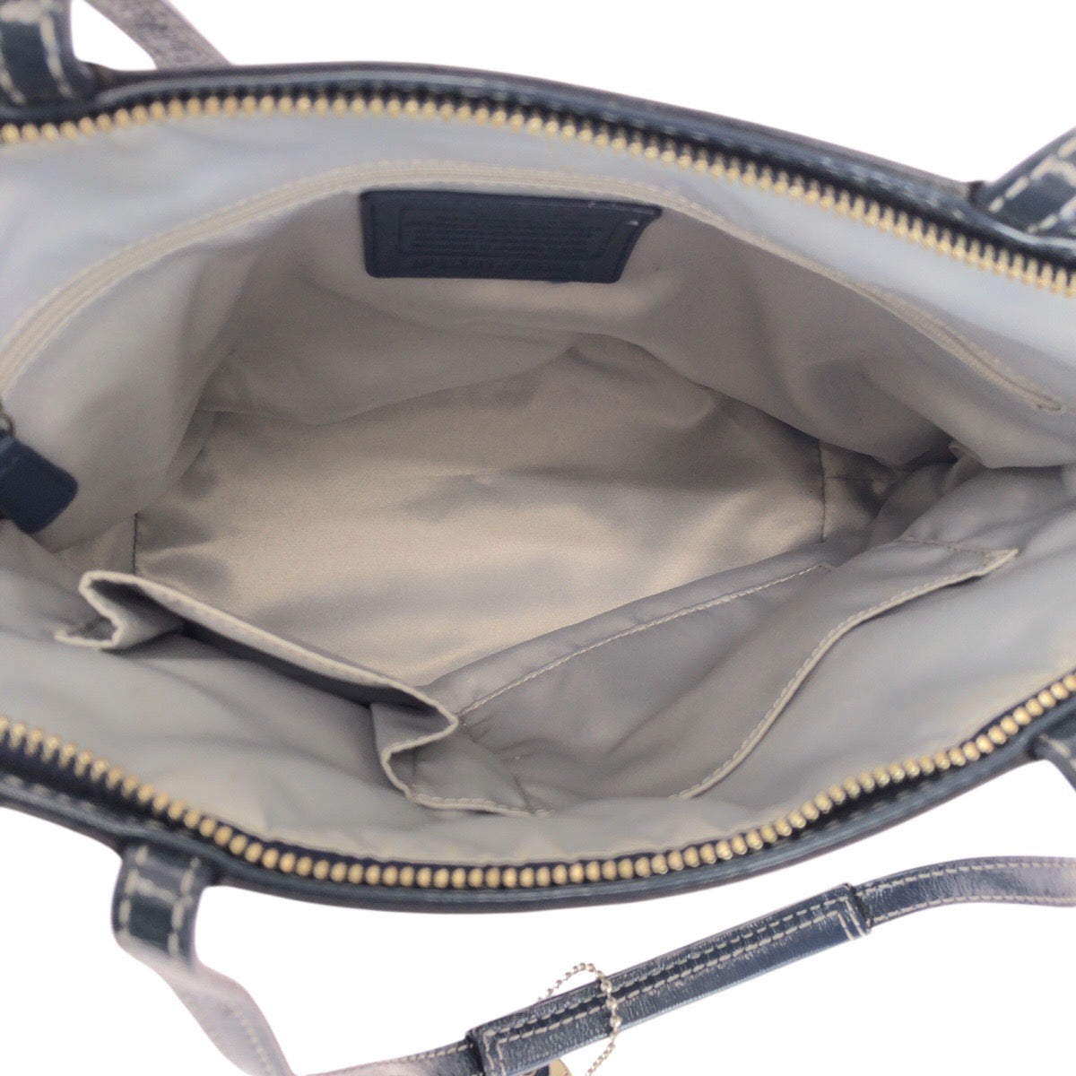 22227
COACH コーチ ビッグシグネチャー ブルー ネイビー レザー G1281-F19198 ショルダーバッグ トートバッグ レディース AB6