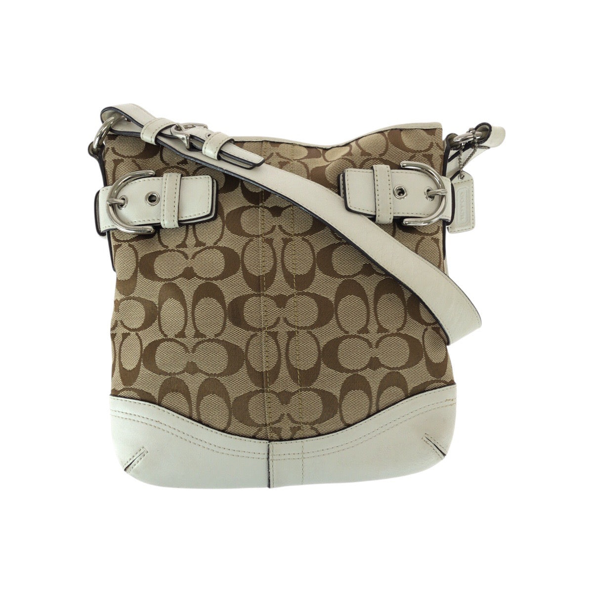 22228
COACH Signature Brown Beige White Canvas / Leather B06U-3577 Shoulder Bag Messenger Bag Women's AB6