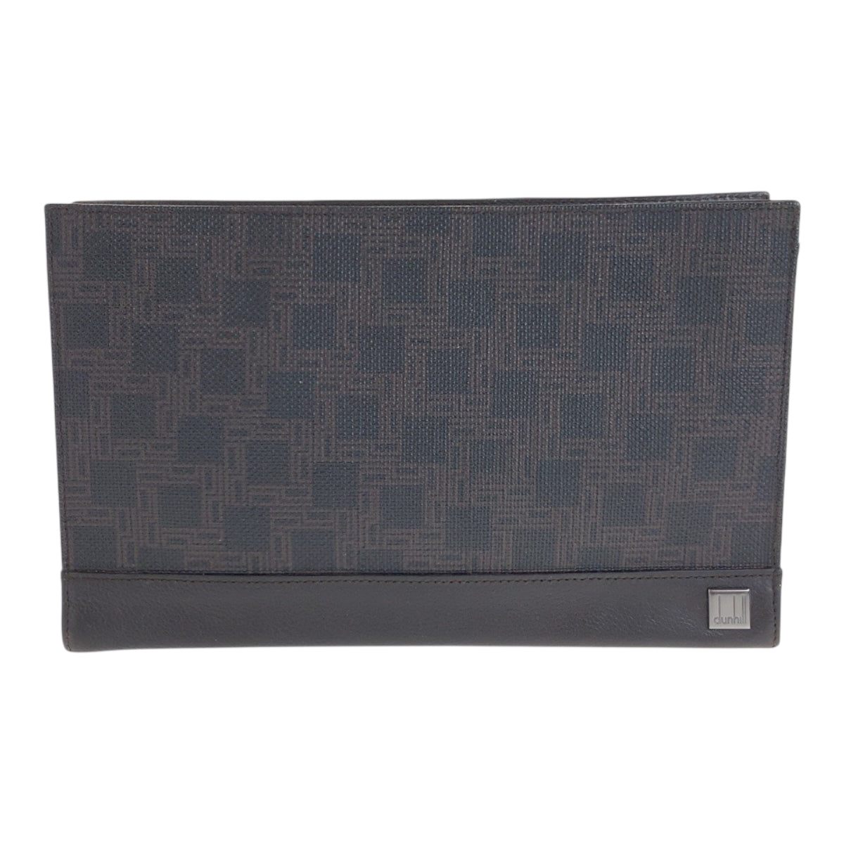 22230
Dunhill Dark Brown Gunmetal Hardware PVC / Leather Second Bag Clutch Bag Men's ABP6