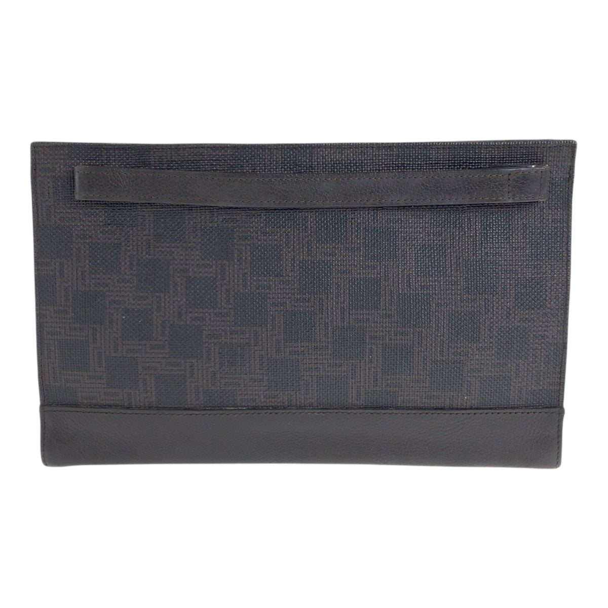 22230
Dunhill Dark Brown Gunmetal Hardware PVC / Leather Second Bag Clutch Bag Men's ABP6