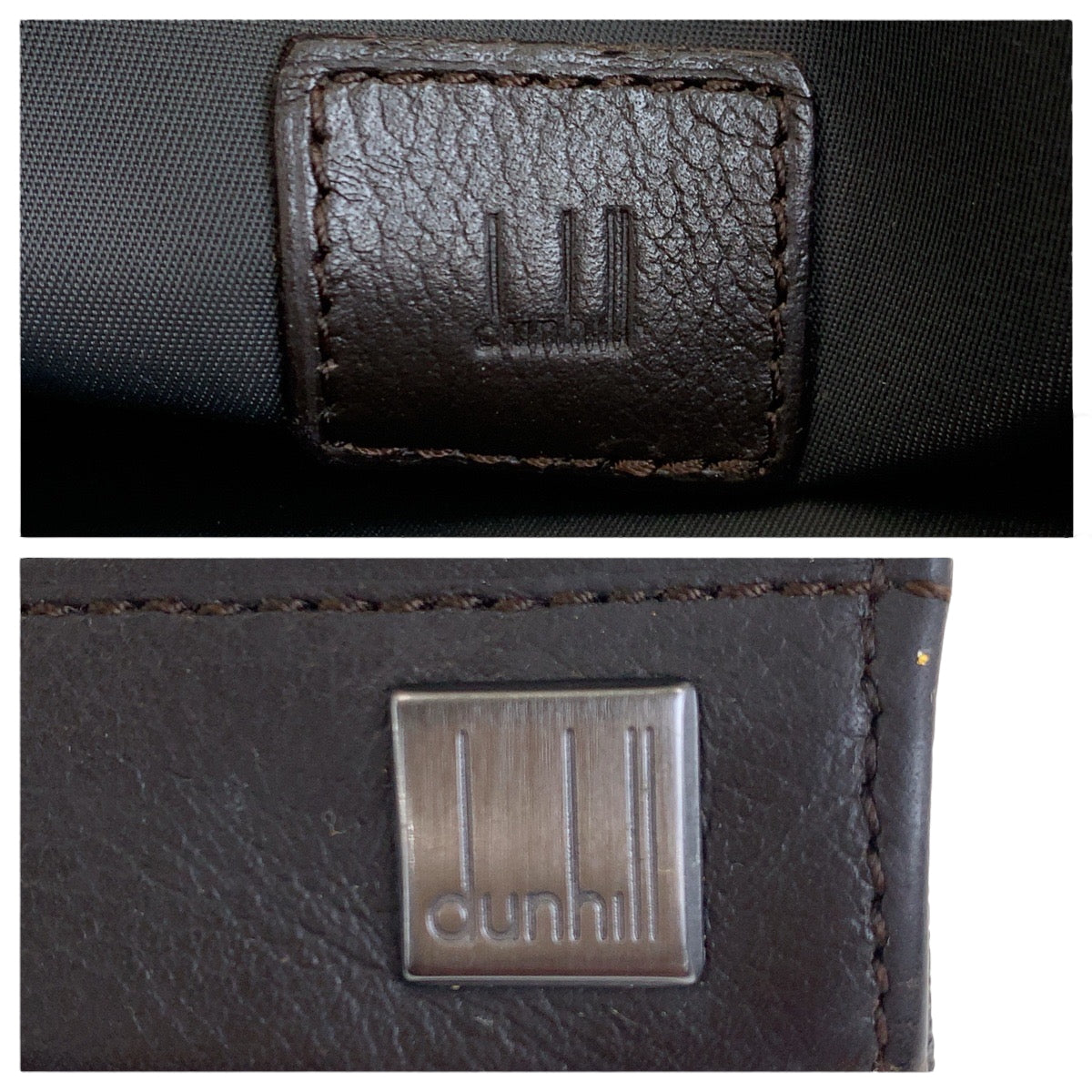 22230
Dunhill Dark Brown Gunmetal Hardware PVC / Leather Second Bag Clutch Bag Men's ABP6