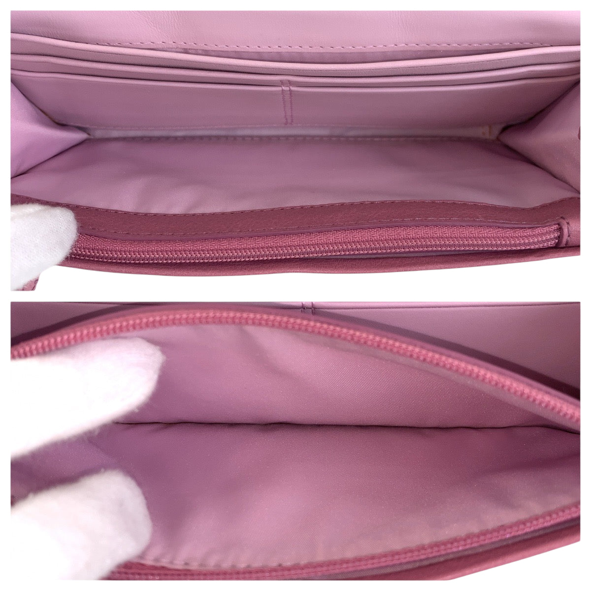 22233
COACH Signature Beige Pink Silver Hardware Canvas / Leather Long Wallet Women's ABP3