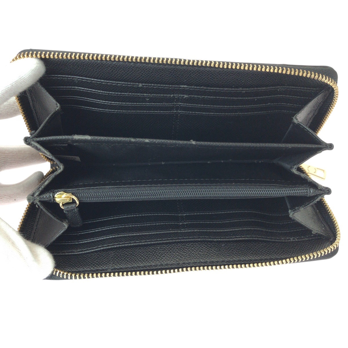 22234
COACH コーチ シグネチャー ブラック 黒 ゴールド金具 パテントレザー F53126 長財布 ロングウォレット レディース B3