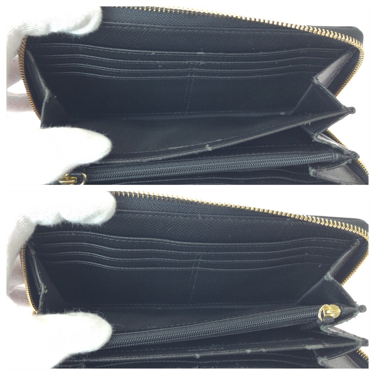 22234
COACH コーチ シグネチャー ブラック 黒 ゴールド金具 パテントレザー F53126 長財布 ロングウォレット レディース B3