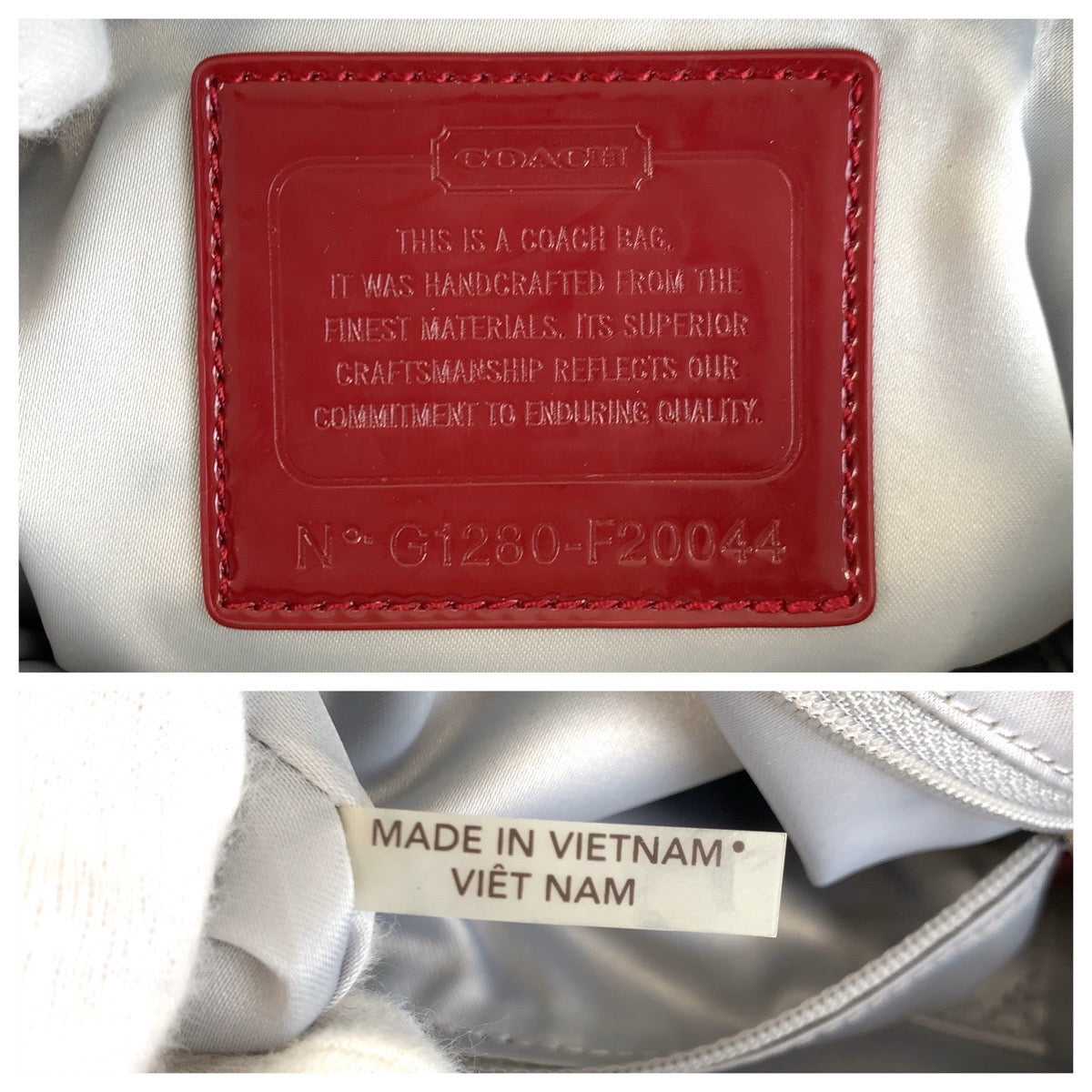22236
COACH コーチ ポピー シグネチャー クロスボディ 2way ベージュ レッド シルバー金具 キャンバス / レザー F20044 ショルダーバッグ ハンドバッグ レディース ABP8