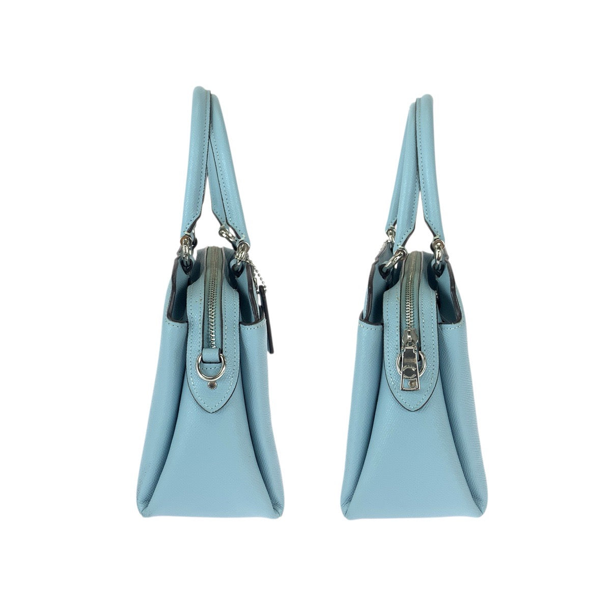 22237
COACH コーチ ミニ リリー キャリーオール ブルー ライトブルー シルバー金具 レザー 91146 ハンドバッグ レディース AB6