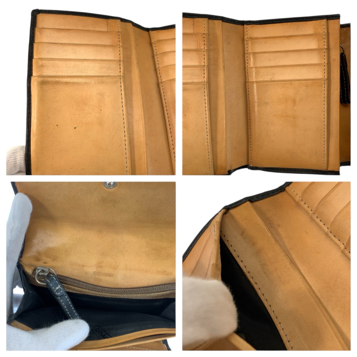22241
COACH コーチ ミニシグネチャー ブラック 黒 グレー シルバー金具 キャンバス 折財布 コンパクトウォレット レディース AB2