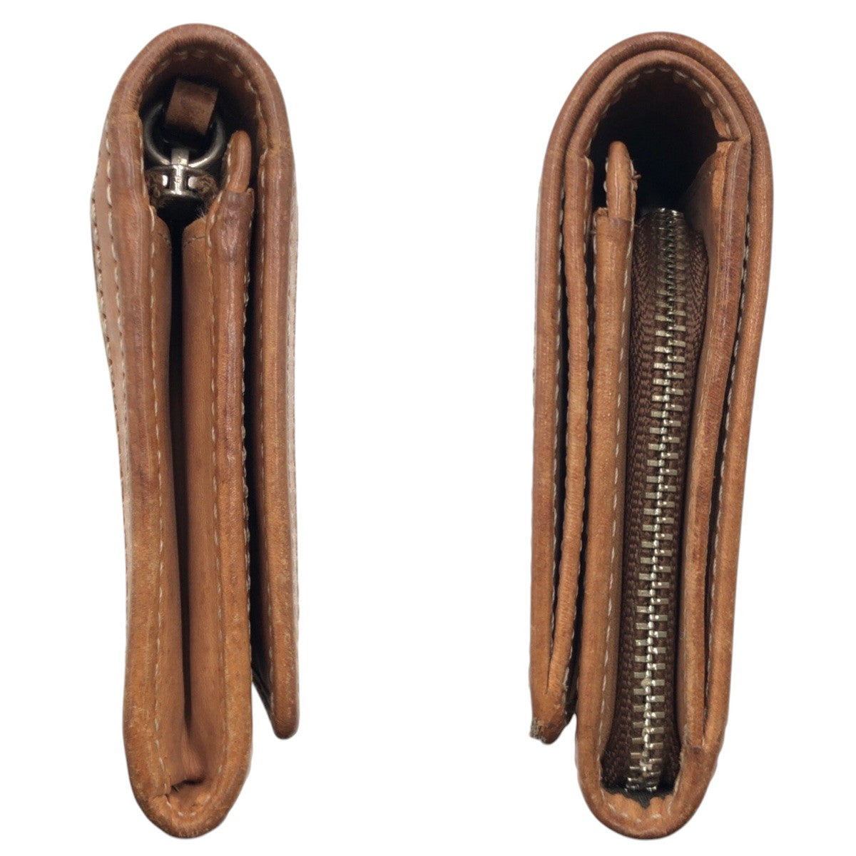 22242
COACH コーチ シグネチャー ブラウン キャンバス / レザー 二つ折り財布 折り財布 コンパクトウォレット レディース AB2