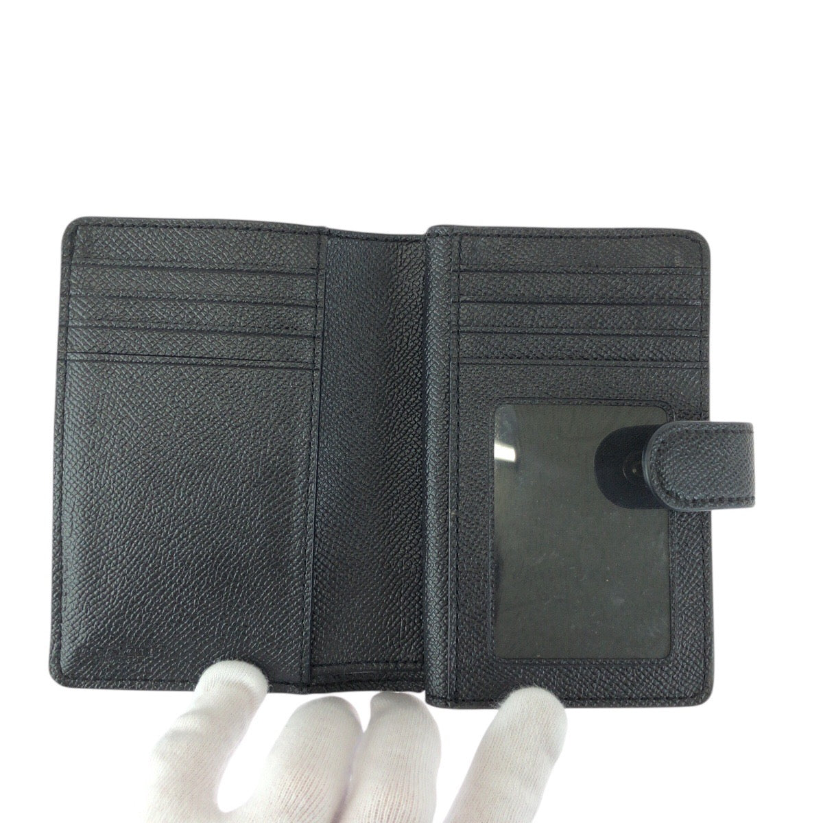 22244
COACH コーチ ブラック 黒 ゴールド金具 レザー F11484 折り財布 コンパクトウォレット レディース ABP4