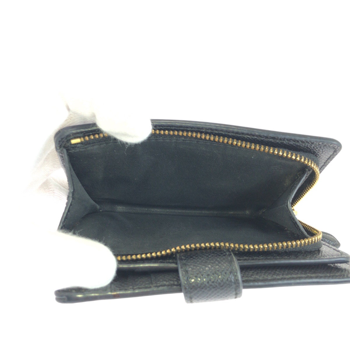 22244
COACH コーチ ブラック 黒 ゴールド金具 レザー F11484 折り財布 コンパクトウォレット レディース ABP4