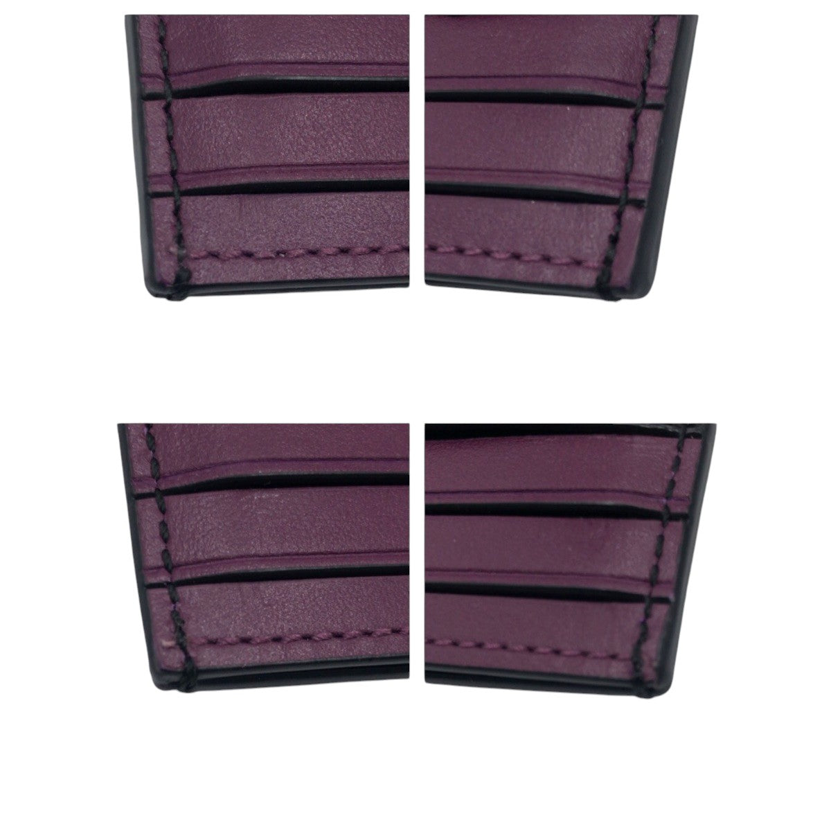 22246
COACH コーチ ディズニーコラボ シグネチャー ブラック 黒 パープル レザー M1991 カードケース パスケース 名刺入れ レディース A4