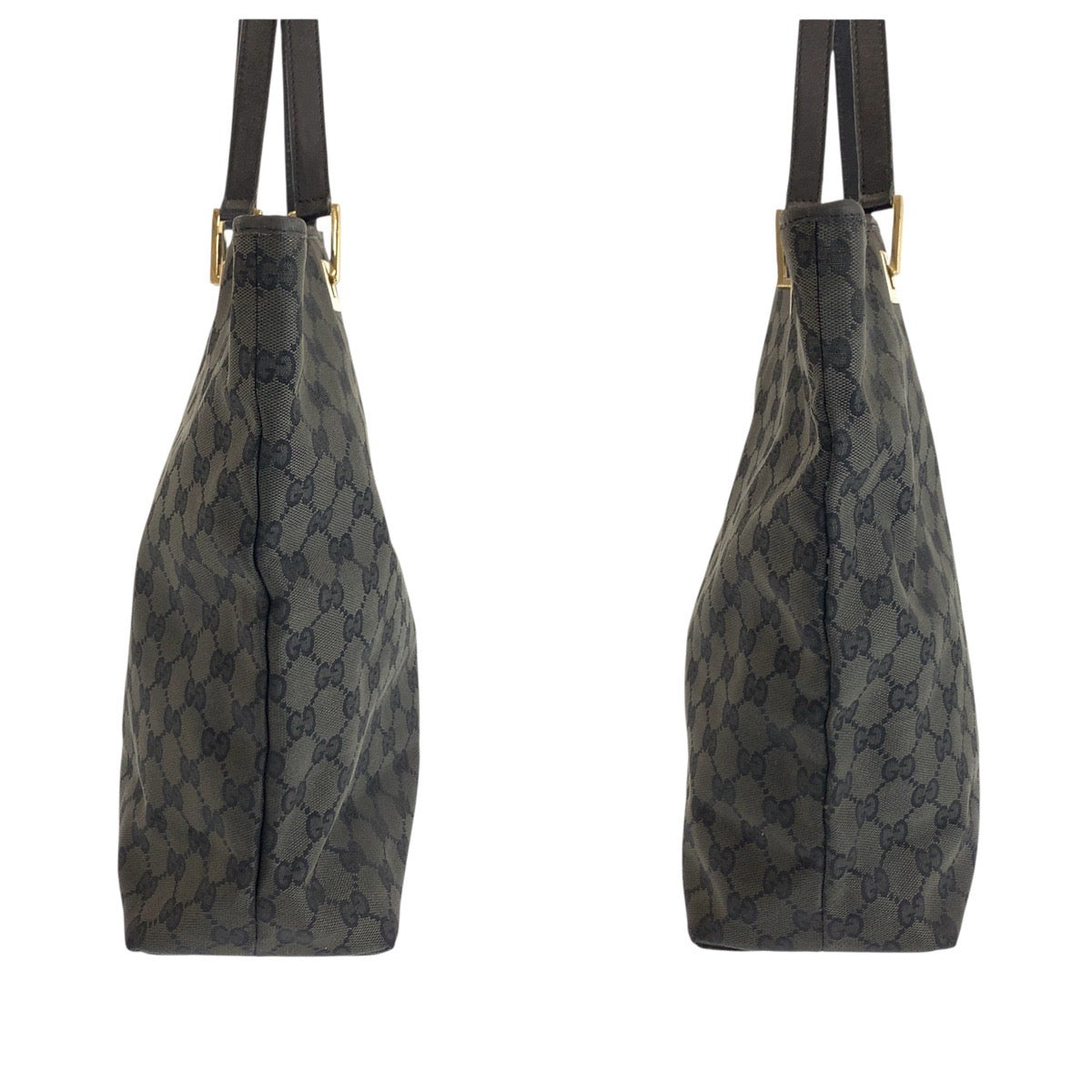 22249
GUCCI グッチ ブラック 黒 ゴールド金具 GGキャンバス / レザー 002 1098 トートバッグ ハンドバッグ レディース AB14