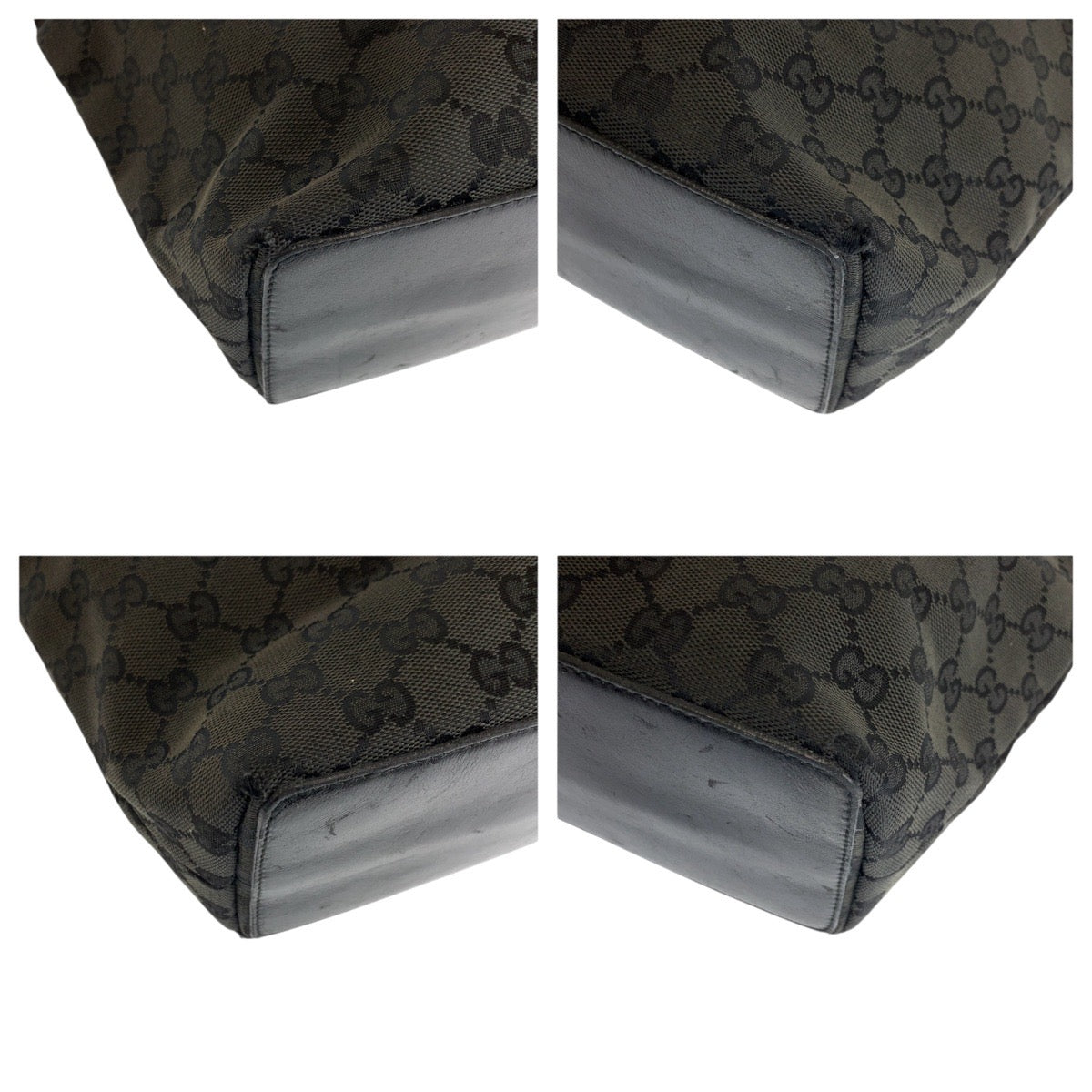 22249
GUCCI グッチ ブラック 黒 ゴールド金具 GGキャンバス / レザー 002 1098 トートバッグ ハンドバッグ レディース AB14