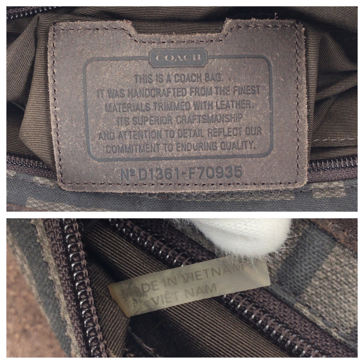 22256
COACH Camden Tattersall Dark Brown Silver Hardware Canvas / Suede F70935 Shoulder Bag Messenger Bag Ladies ABP8