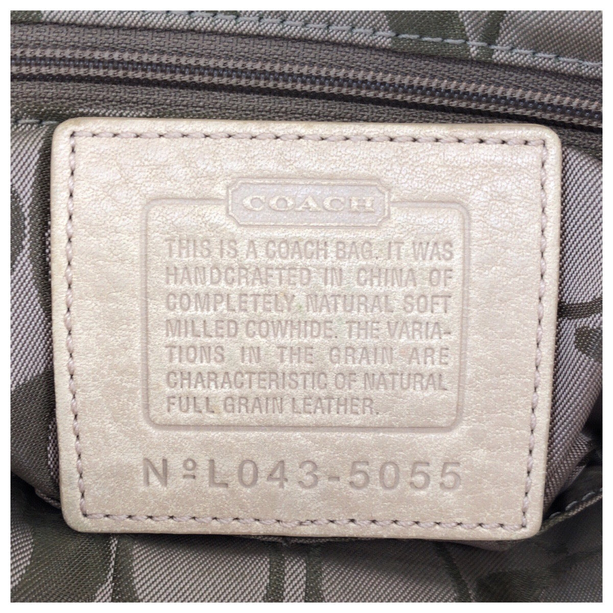 22257
COACH コーチ ハンプトンズ フリンジ ベージュ シルバー金具 レザー 5055 トートバッグ ハンドバッグ レディース ABP4