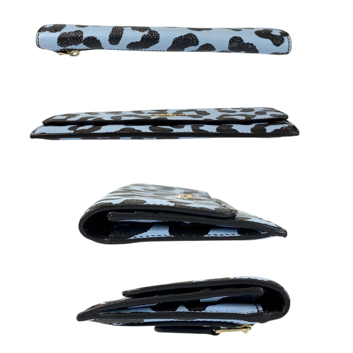 22263
COACH コーチ ブルー ゴールド金具 レザー K1480 長財布 ロングウォレット レディース AB2