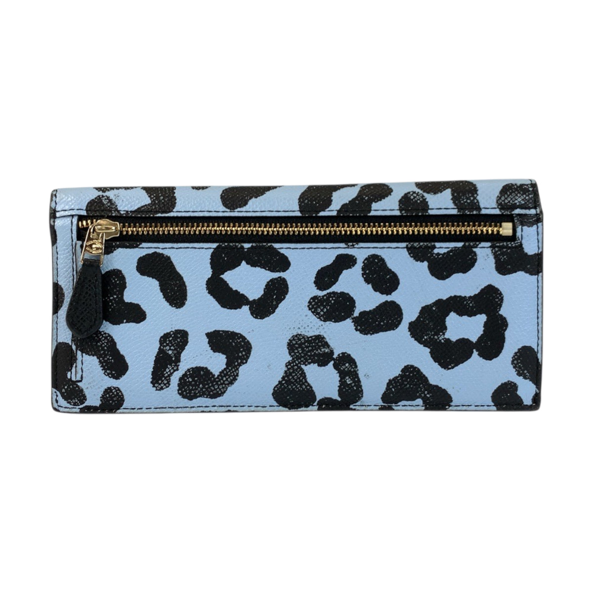 22263
COACH コーチ ブルー ゴールド金具 レザー K1480 長財布 ロングウォレット レディース AB2