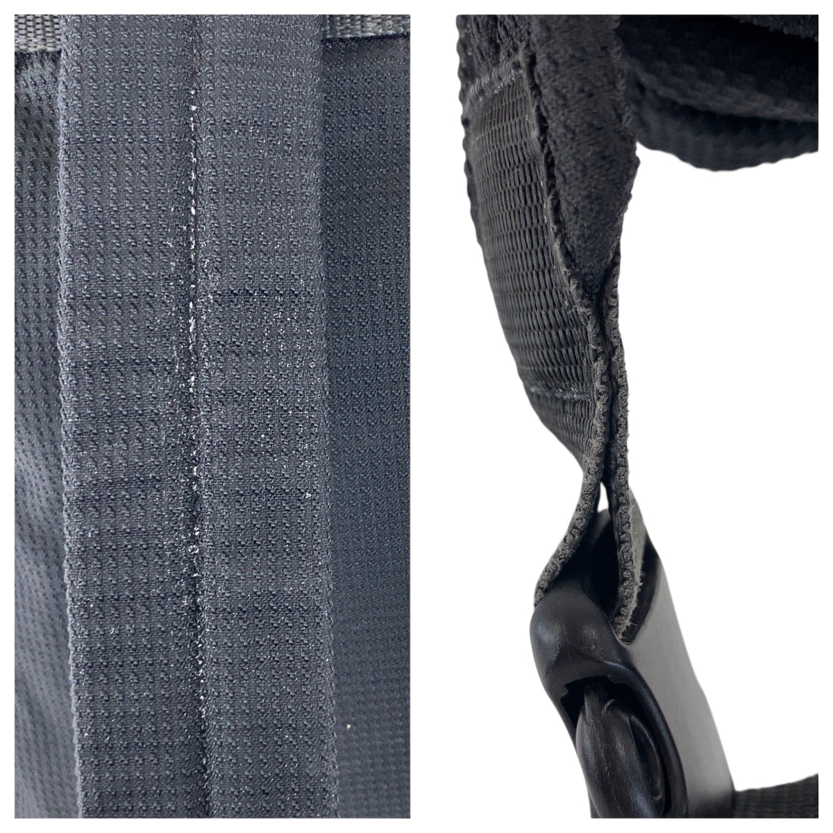 22269
HUNTING WORLD Black Nylon / Leather Backpack with Silver Hardware for Men AB7
