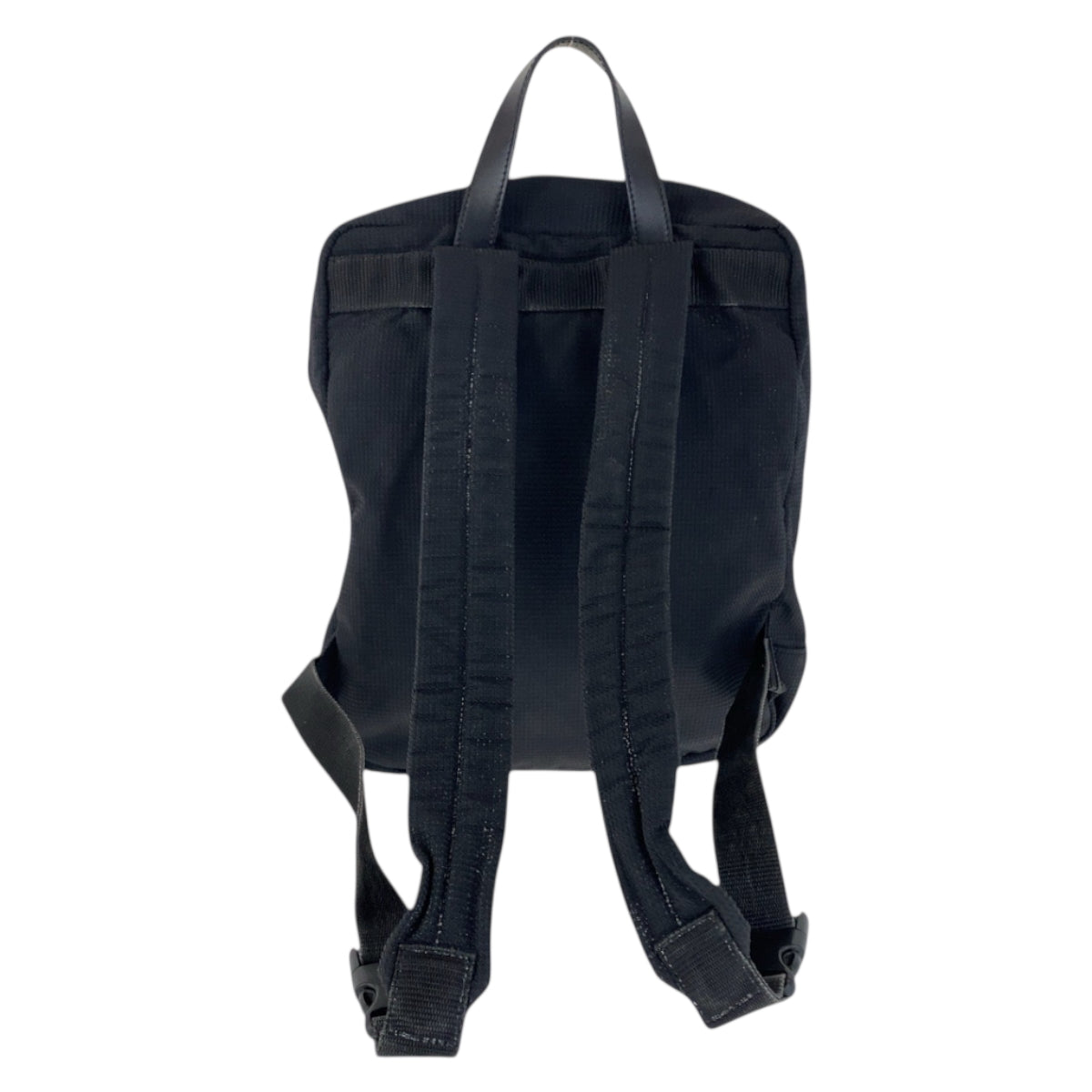 22269
HUNTING WORLD Black Nylon / Leather Backpack with Silver Hardware for Men AB7