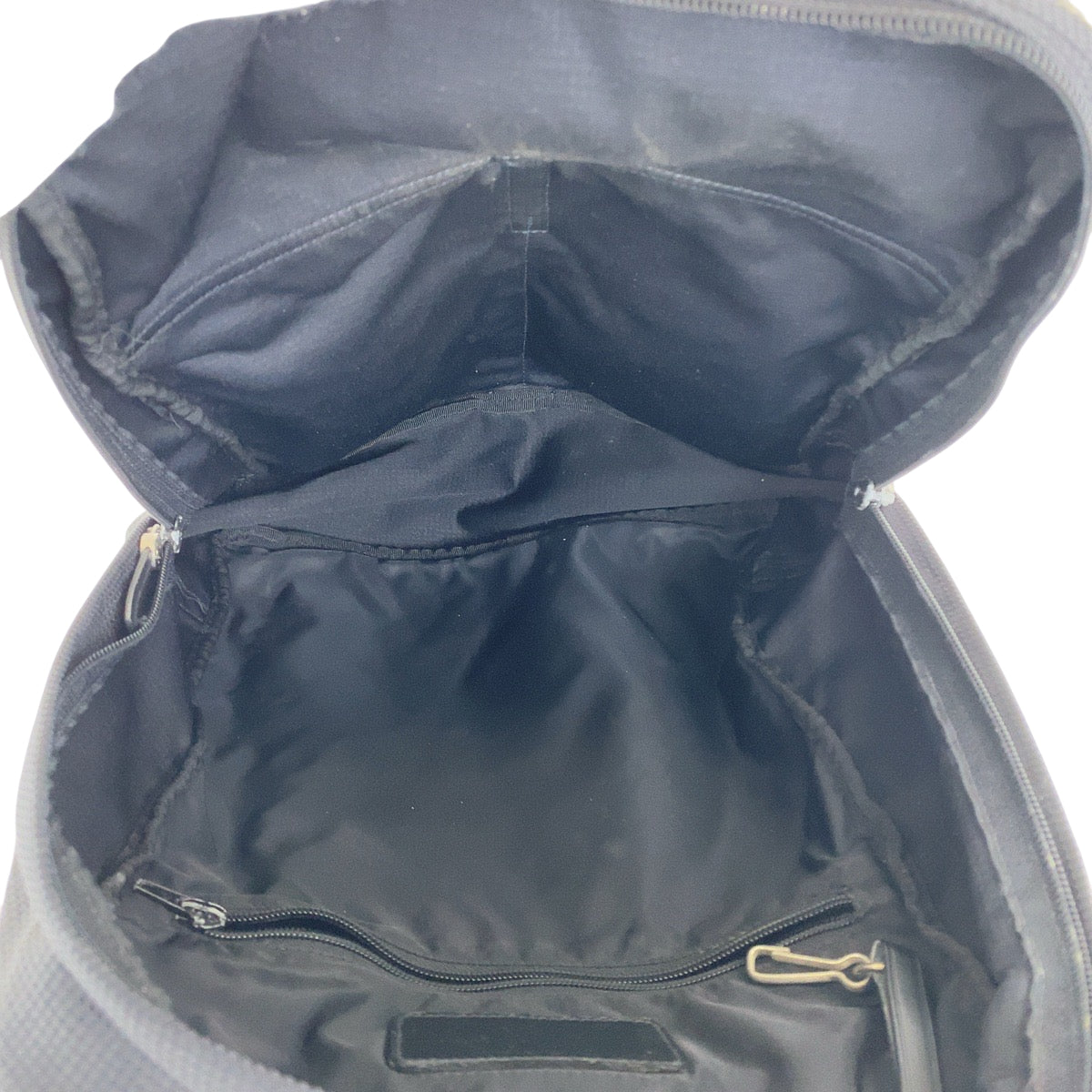 22269
HUNTING WORLD Black Nylon / Leather Backpack with Silver Hardware for Men AB7