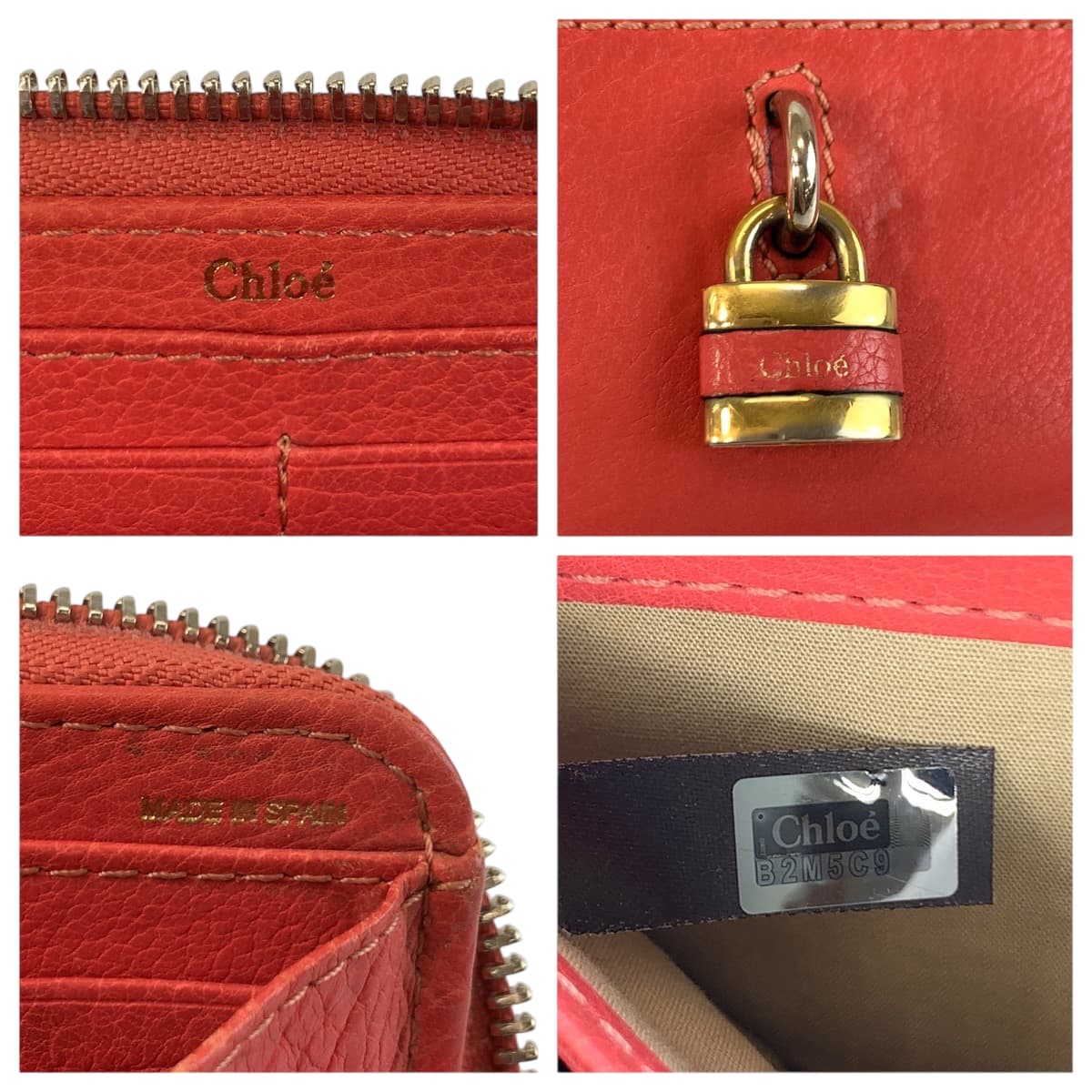 22275
Chloe クロエ パディントン オレンジ レザー 長財布 ロングウォレット レディース AB5