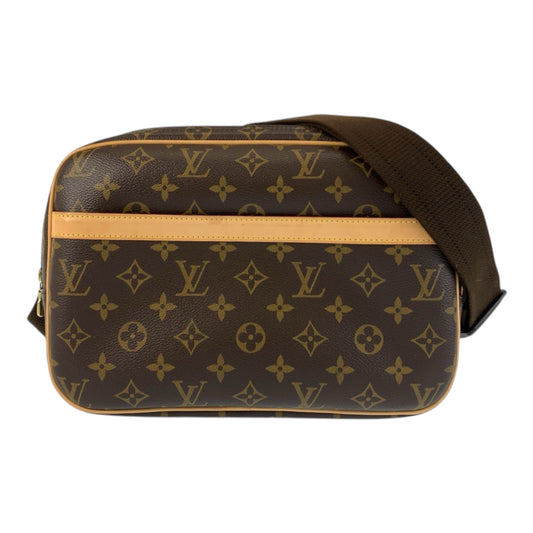 22277
LOUIS VUITTON ルイヴィトン モノグラム リポーター PM ブラウン ゴールド金具 PVC M45254 ショルダーバッグ メッセンジャーバッグ レディース A100