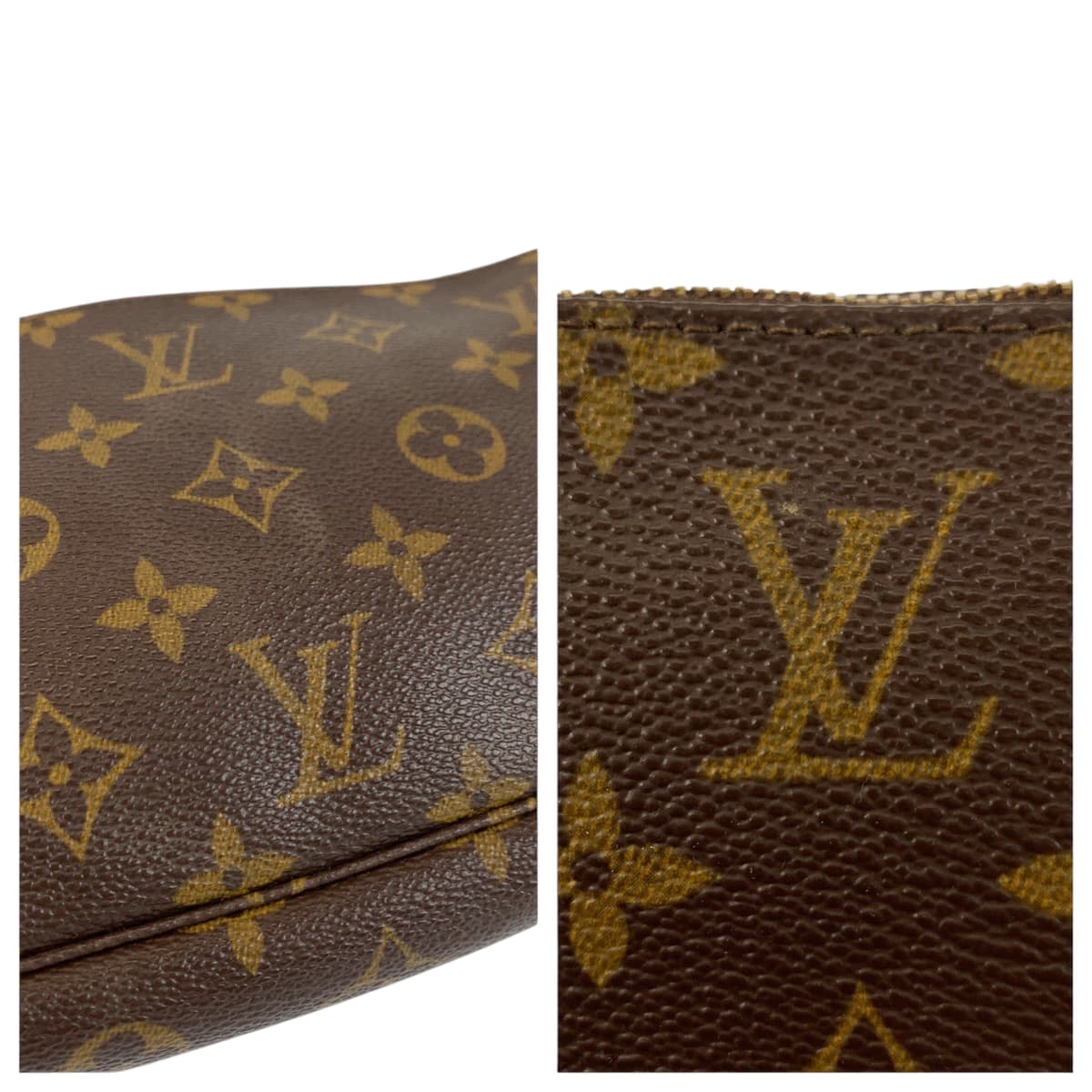 22278
LOUIS VUITTON ルイヴィトン モノグラム ポシェット アクセソワール ブラウン ゴールド金具 PVC / レザー M51980 ハンドバッグ アクセサリーポーチ レディース ABP50