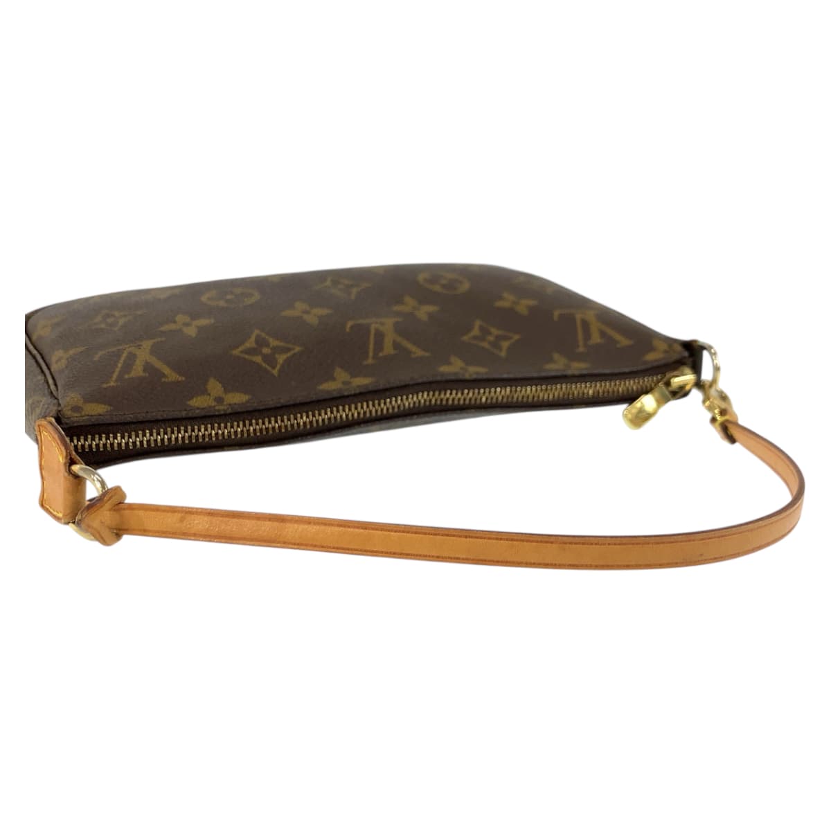 22278
LOUIS VUITTON ルイヴィトン モノグラム ポシェット アクセソワール ブラウン ゴールド金具 PVC / レザー M51980 ハンドバッグ アクセサリーポーチ レディース ABP50
