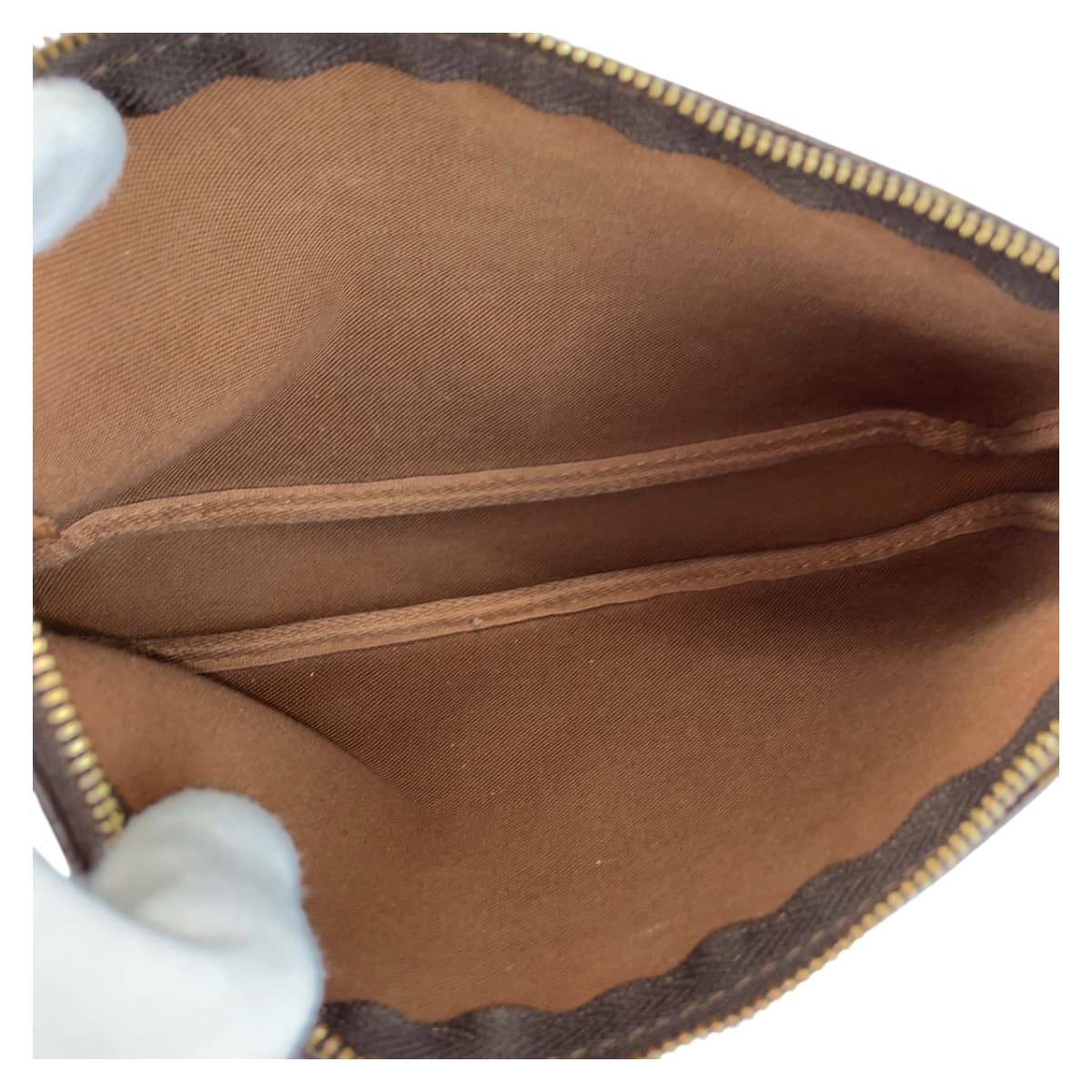 22278
LOUIS VUITTON ルイヴィトン モノグラム ポシェット アクセソワール ブラウン ゴールド金具 PVC / レザー M51980 ハンドバッグ アクセサリーポーチ レディース ABP50