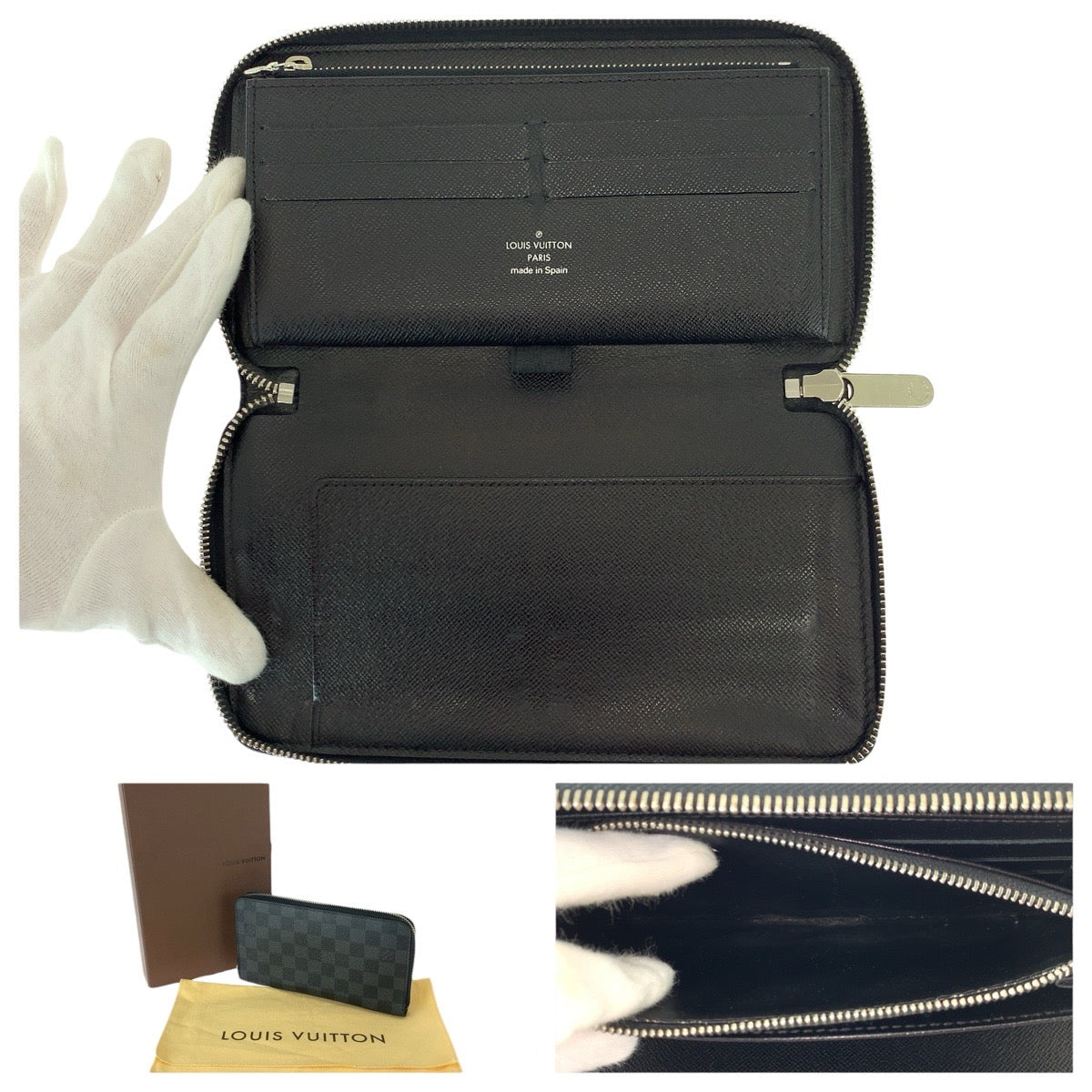 22280
LOUIS VUITTON ルイヴィトン ダミエ グラフィット﻿ ジッピー オーガナイザー ブラック 黒 シルバー金具 PVC N63077 長財布 ラウンドファスナー メンズ ABP42