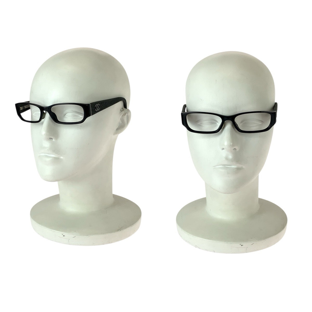 22282
CHANEL Coco Mark Black Silver Hardware Plastic / Denim 3169A 53□16 135 8 Sunglasses Eyeglass Frames Unisex Square Women's AB15